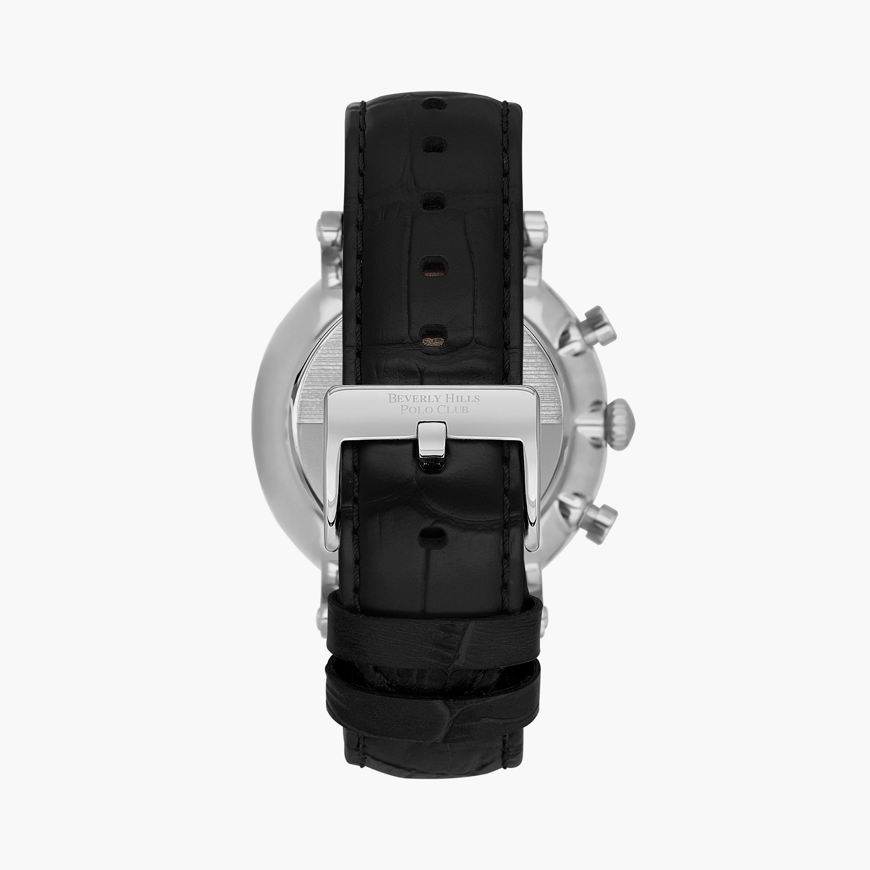 Beverly Hills Polo Club Men's Black Chronograph Leather Watch | BP3548X.351-men-watchesandjewellery-watches-image-3