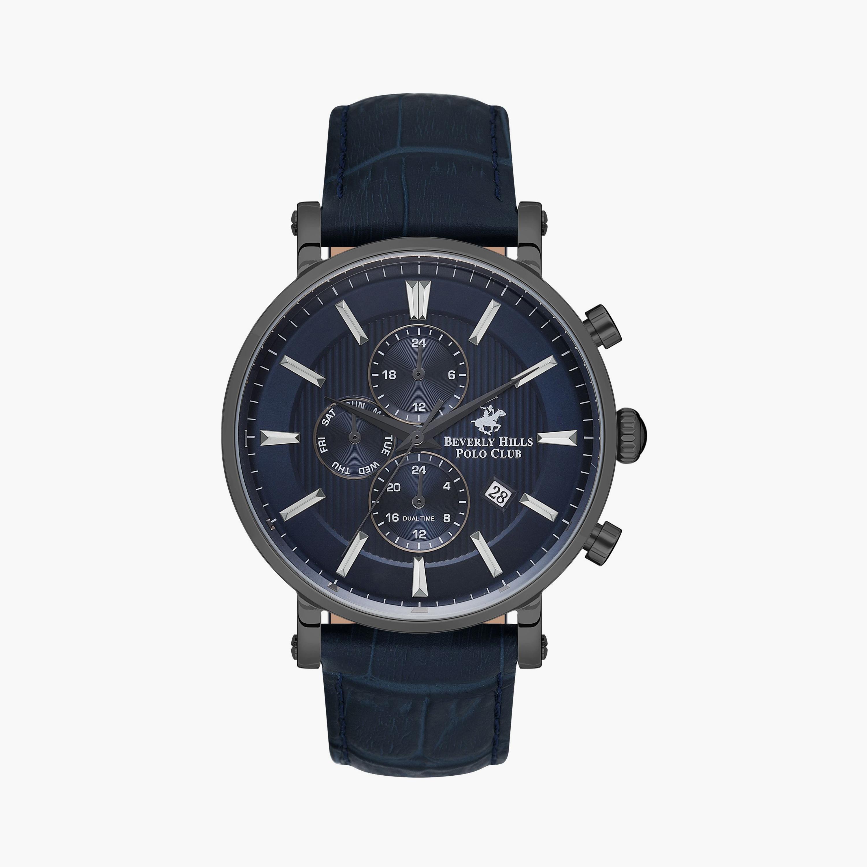 بيفرلي هيلز بولو كلوب ساعة يد رجالية كرونوغراف جلد كحلي BP3548X.099-men-watchesandjewellery-watches-image-1
