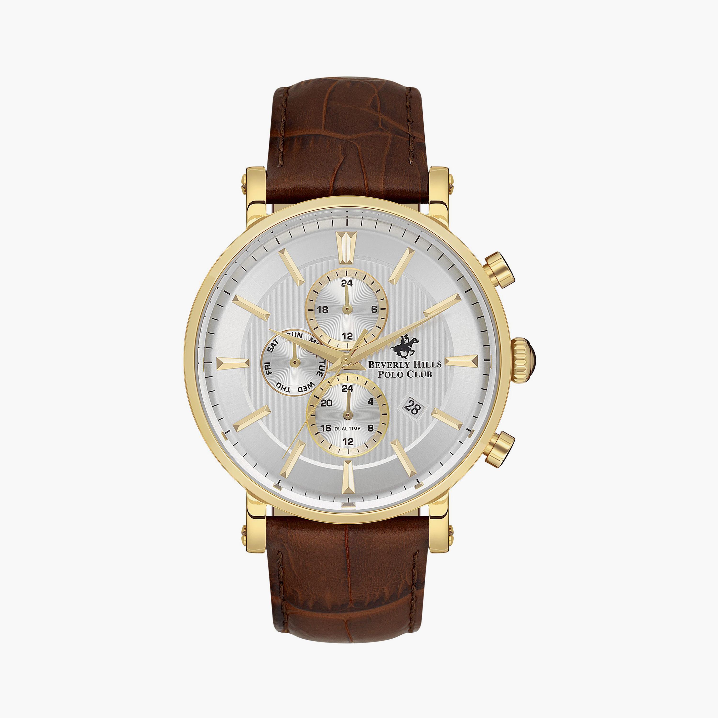 بيفرلي هيلز بولو كلوب ساعة يد رجالية كرونوغراف جلد بني BP3548X.132-men-watchesandjewellery-watches-image-1
