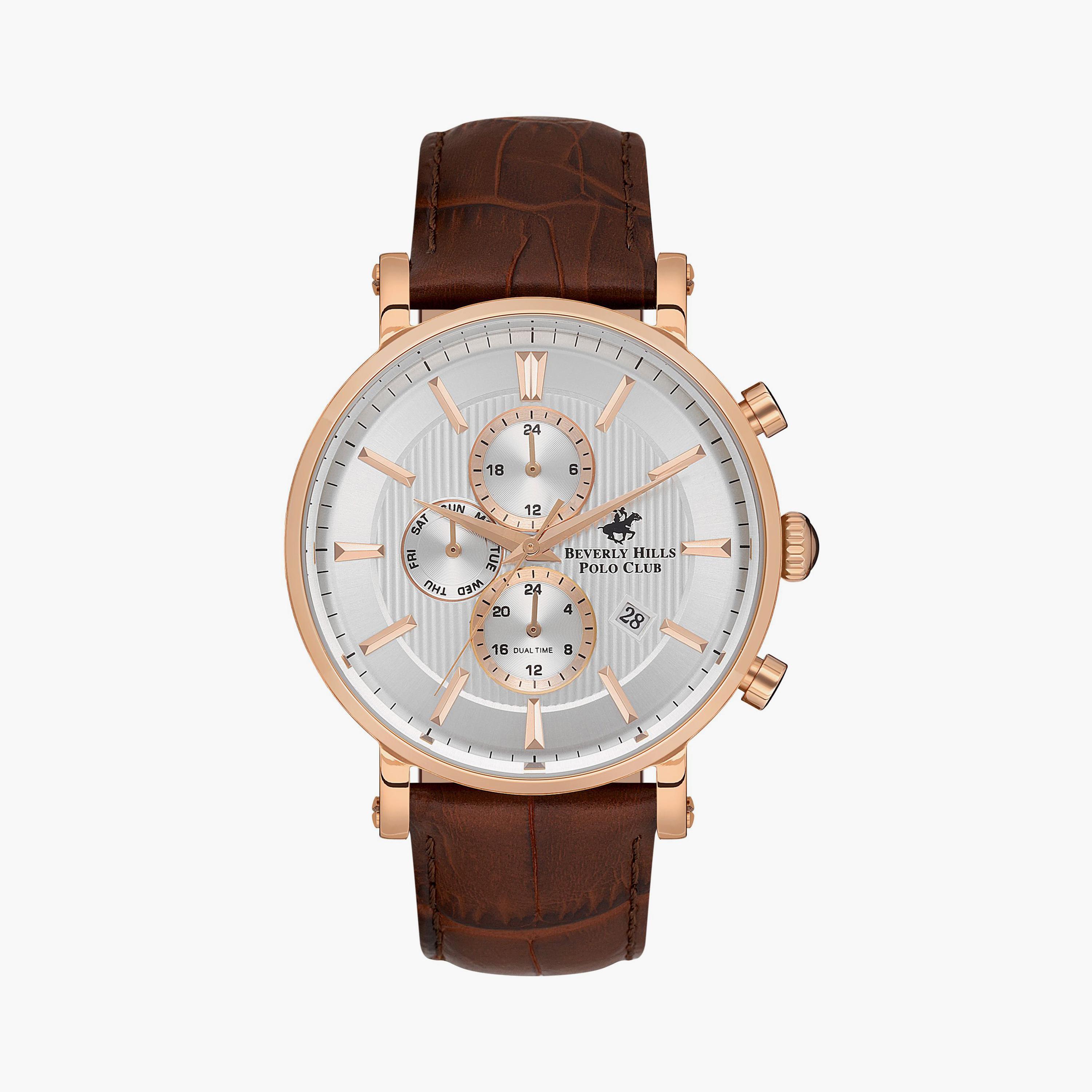 بيفرلي هيلز بولو كلوب ساعة يد رجالية كرونوغراف جلد بني BP3548X.432-men-watchesandjewellery-watches-image-1