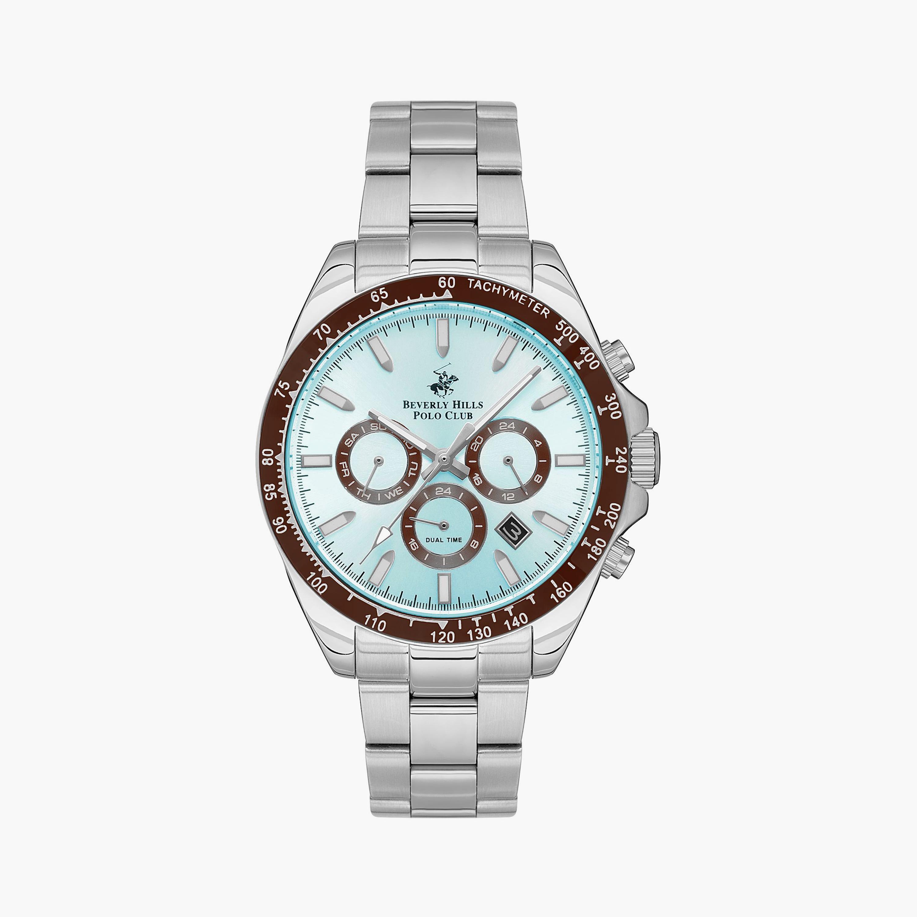 ساعة يد تناظرية فضية وذهبية بسوار ستانلس ستيل للنساء من أوماكس - 00JDP030N002-men-watchesandjewellery-watches-image-1