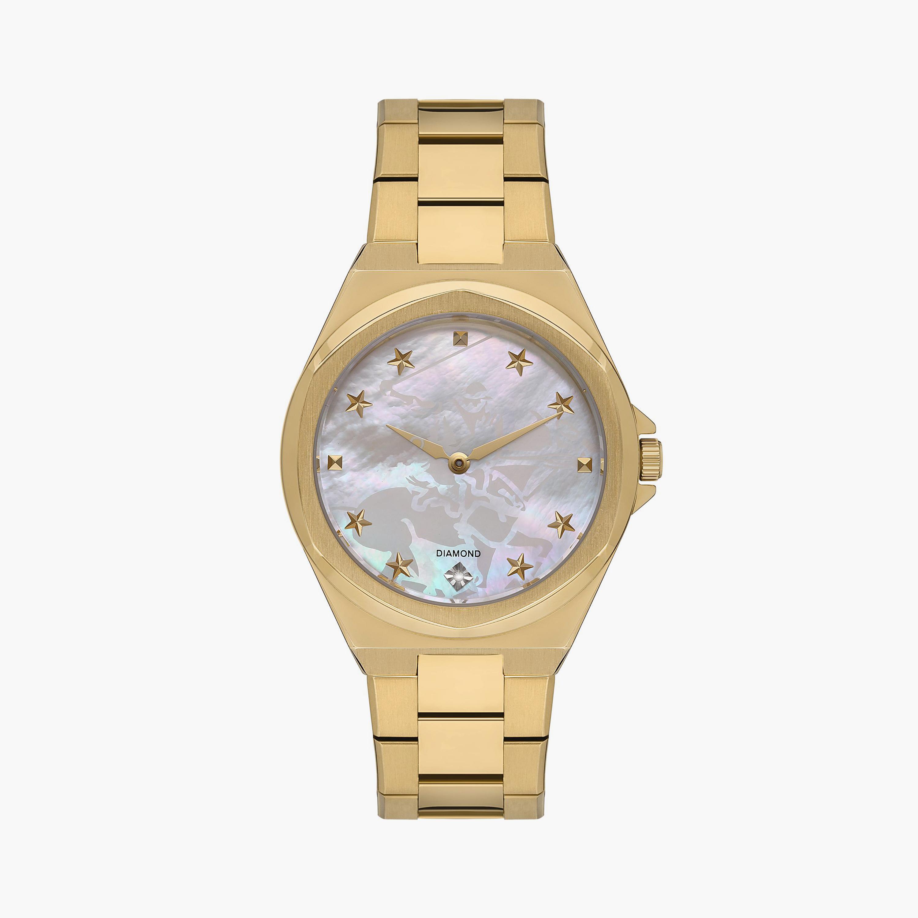 Beverly Hills Polo Club Women's Gold Analog Metal Watch | BP3570X.120 | 37 MM-women-watchesandjewellery-watches-image-1