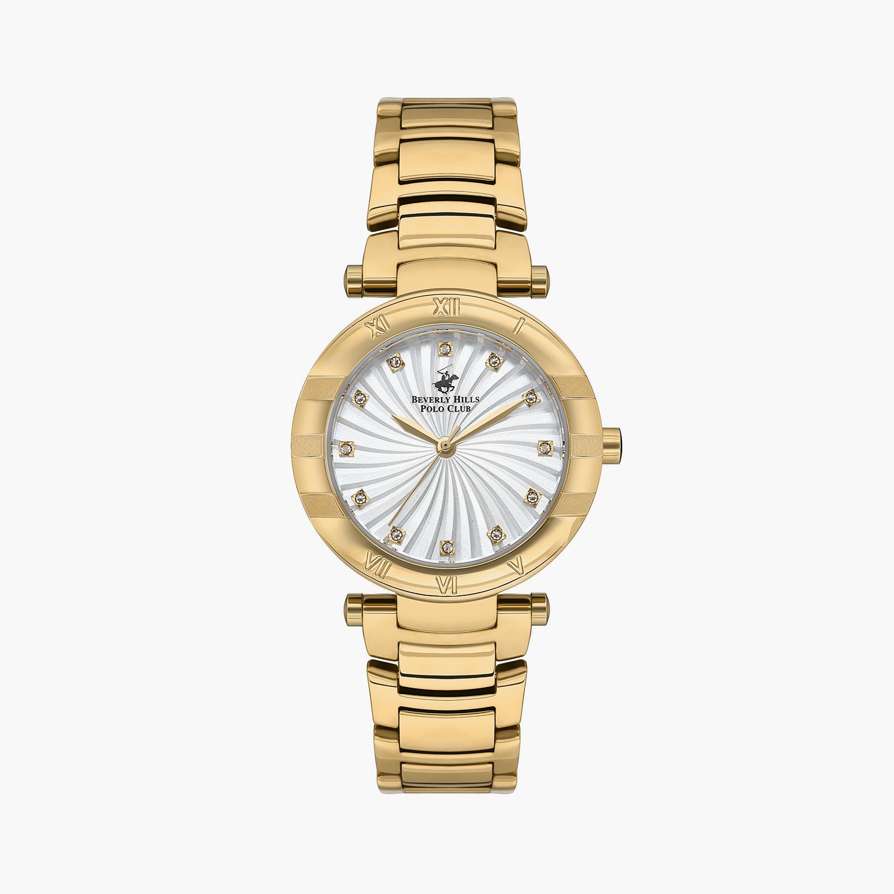 Beverly Hills Polo Club Gold Analog Metal Watch | BP3565C.120-women-watchesandjewellery-watches-image-1