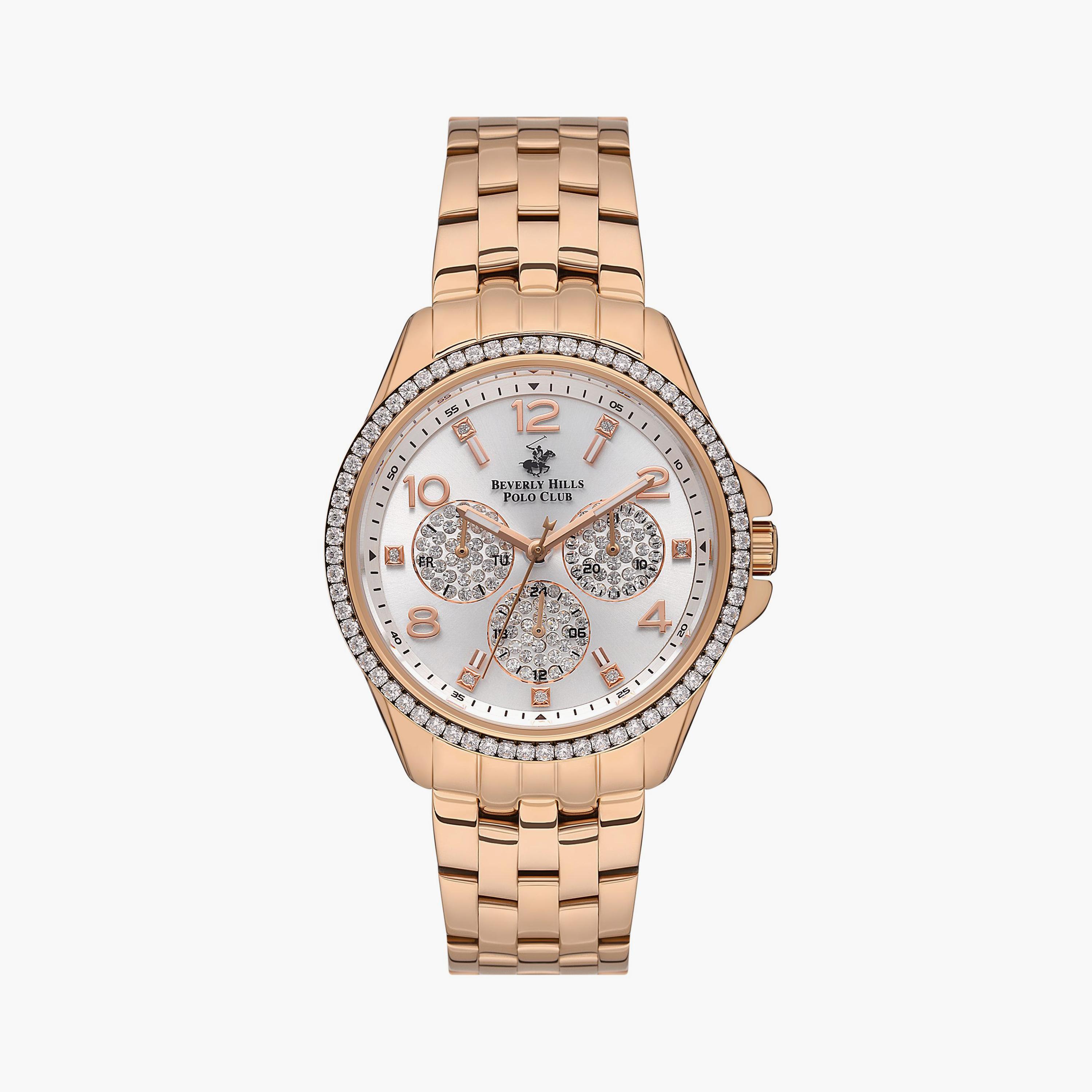 Beverly Hills Polo Club Women's Rose Gold Chronograph Metal Watch | BP3572C.430-women-watchesandjewellery-watches-image-1