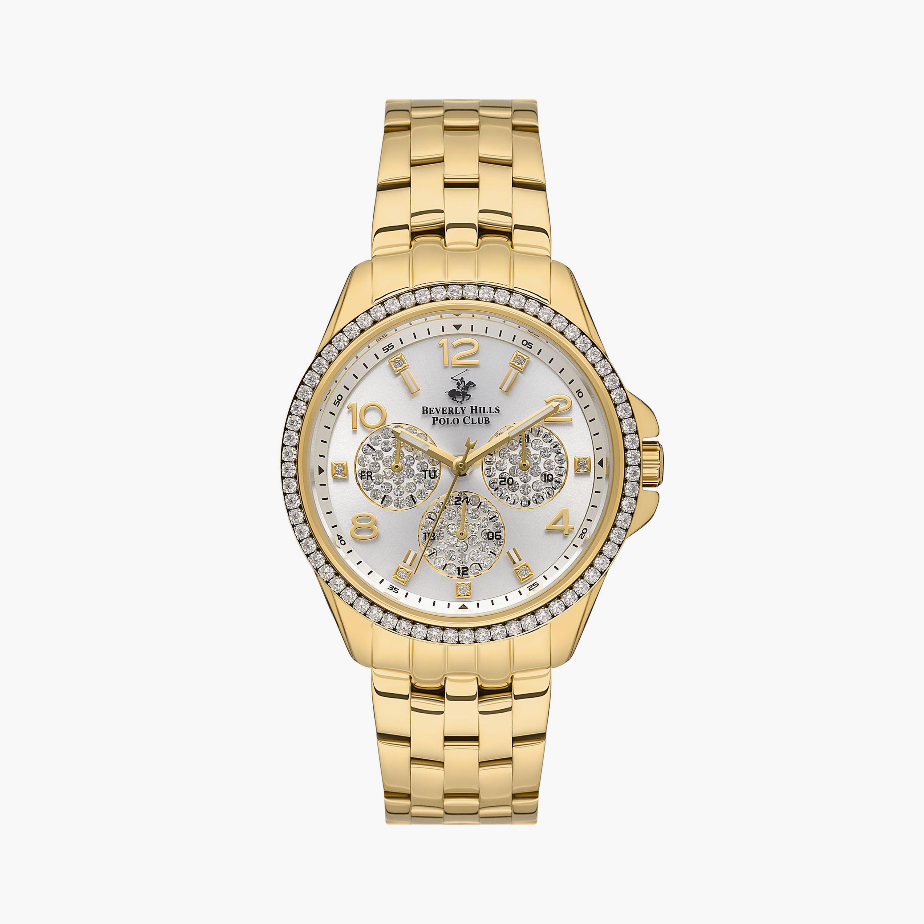 Beverly Hills Polo Club Women's Gold Chronograph Metal Watch | BP3572C.130 | 37 MM-women-watchesandjewellery-watches-image-1