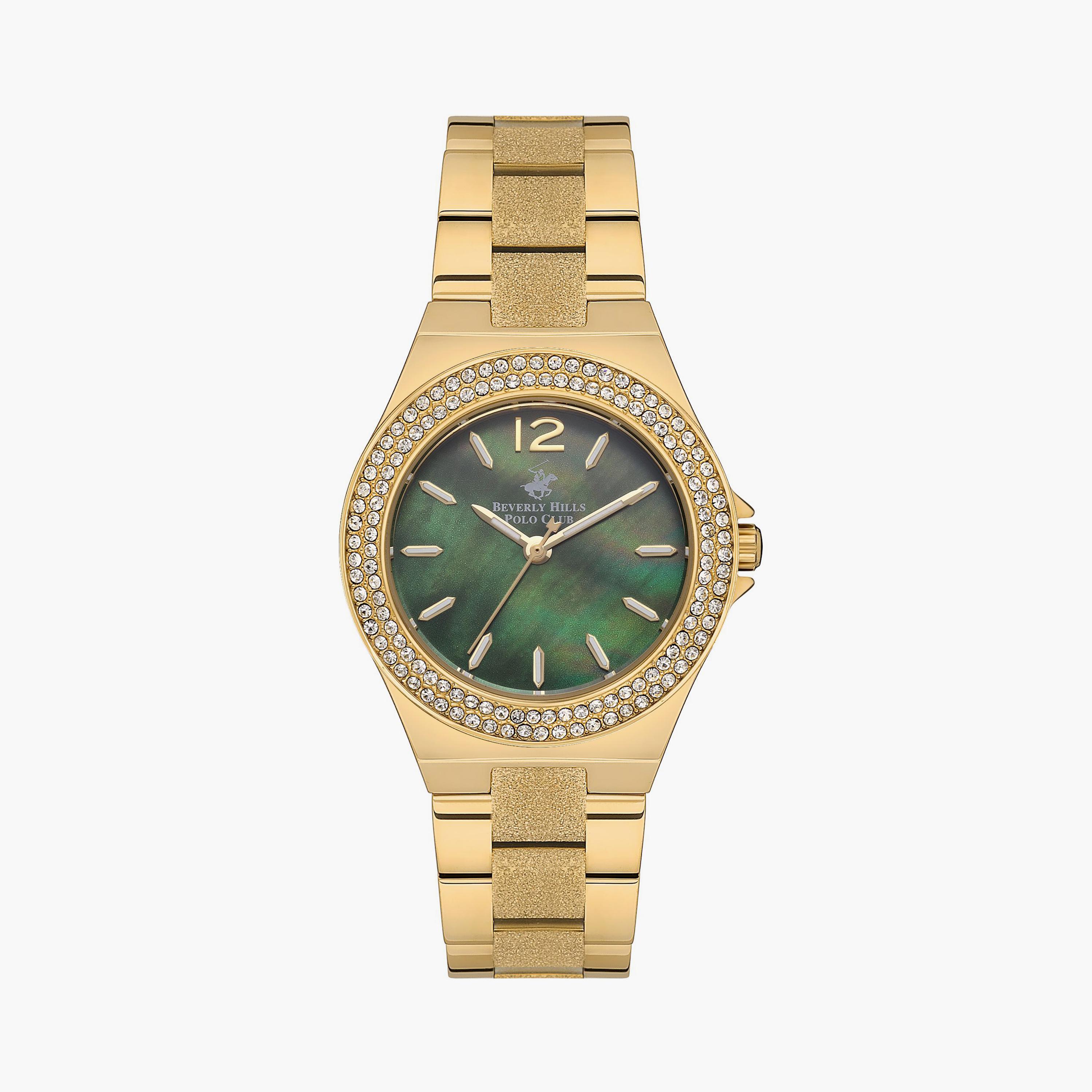 ساعة يد تناظرية فضية وذهبية بسوار ستانلس ستيل للرجال من أوماكس - 00HSC037N00D-women-watchesandjewellery-watches-image-1