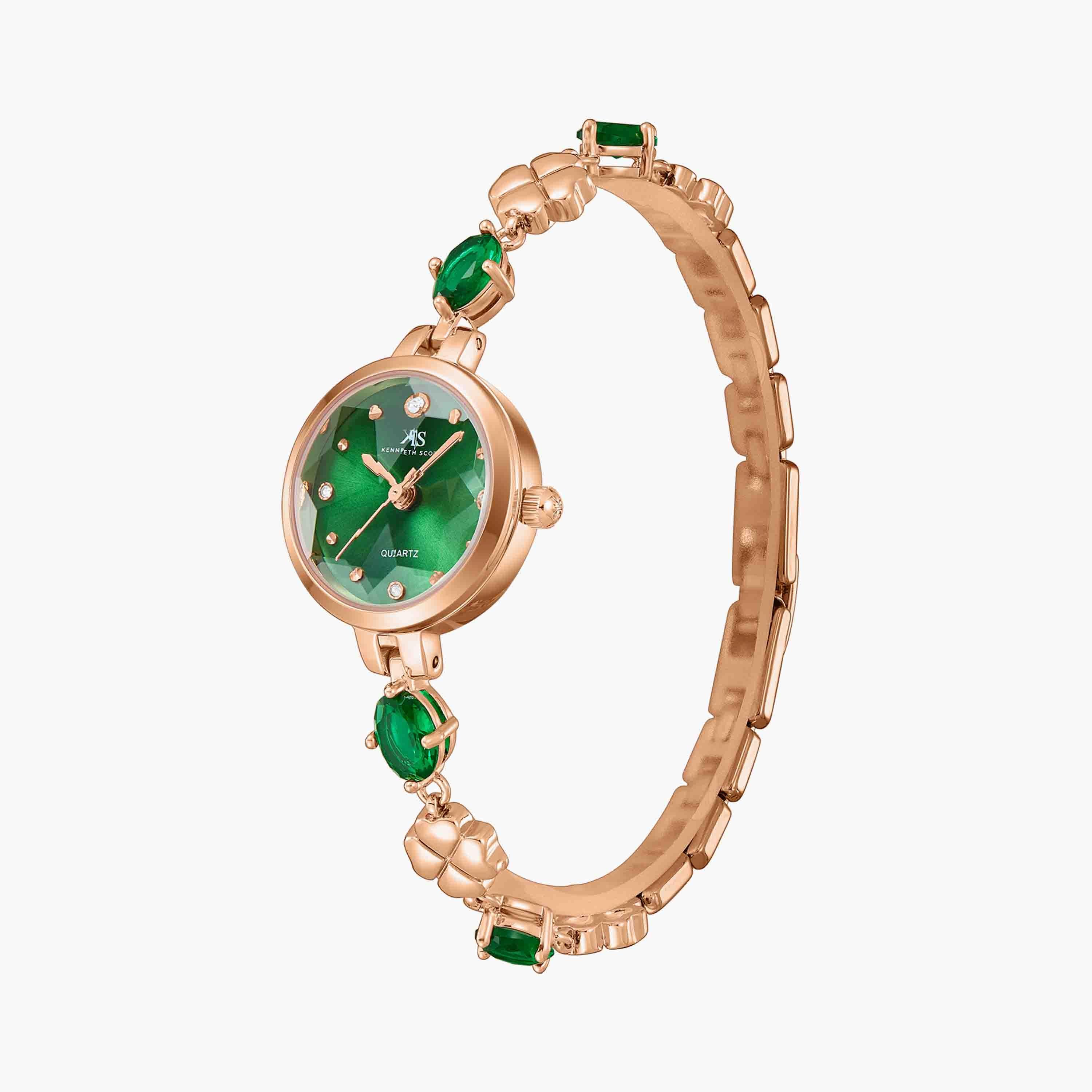 Kenneth Scott Green Analog Metal Watch | K23541-KBGG-women-watchesandjewellery-watches-image-2