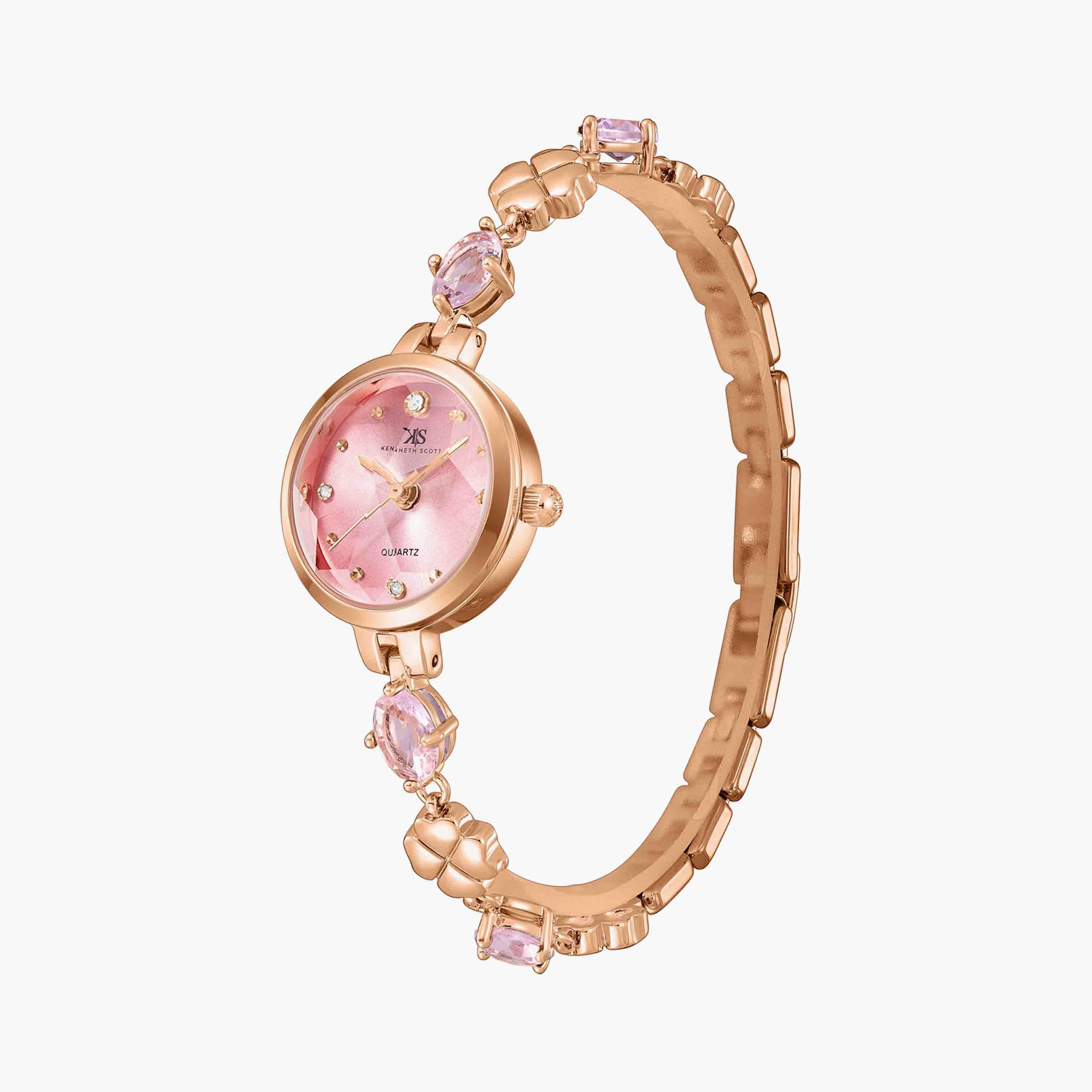 Kenneth Scott Pink Analog Metal Watch | K23541-KBPP-women-watchesandjewellery-watches-image-2