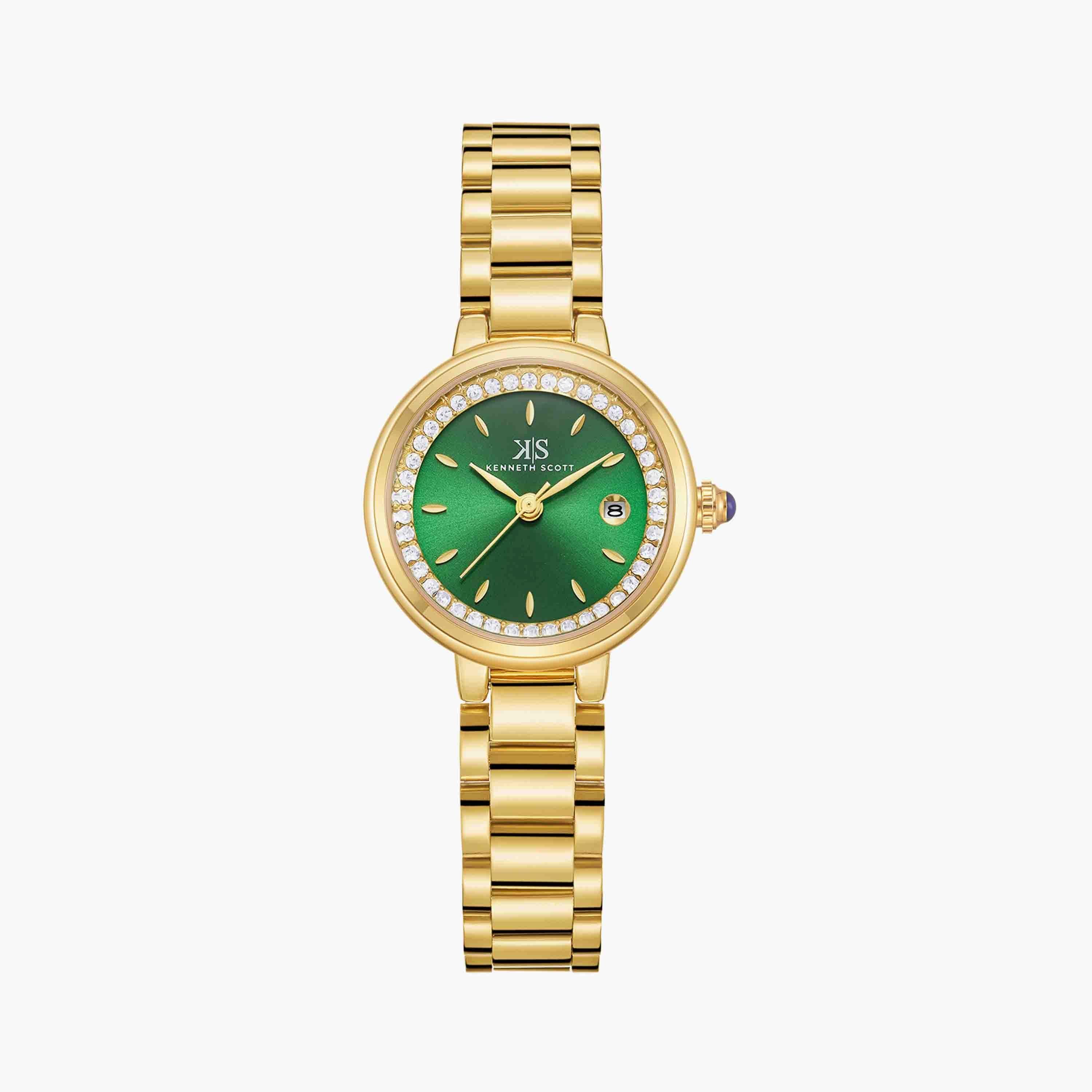 ساعة يد تناظرية فضية وذهبية بسوار ستانلس ستيل للنساء من أوماكس - 00JSS026N002-women-watchesandjewellery-watches-image-1