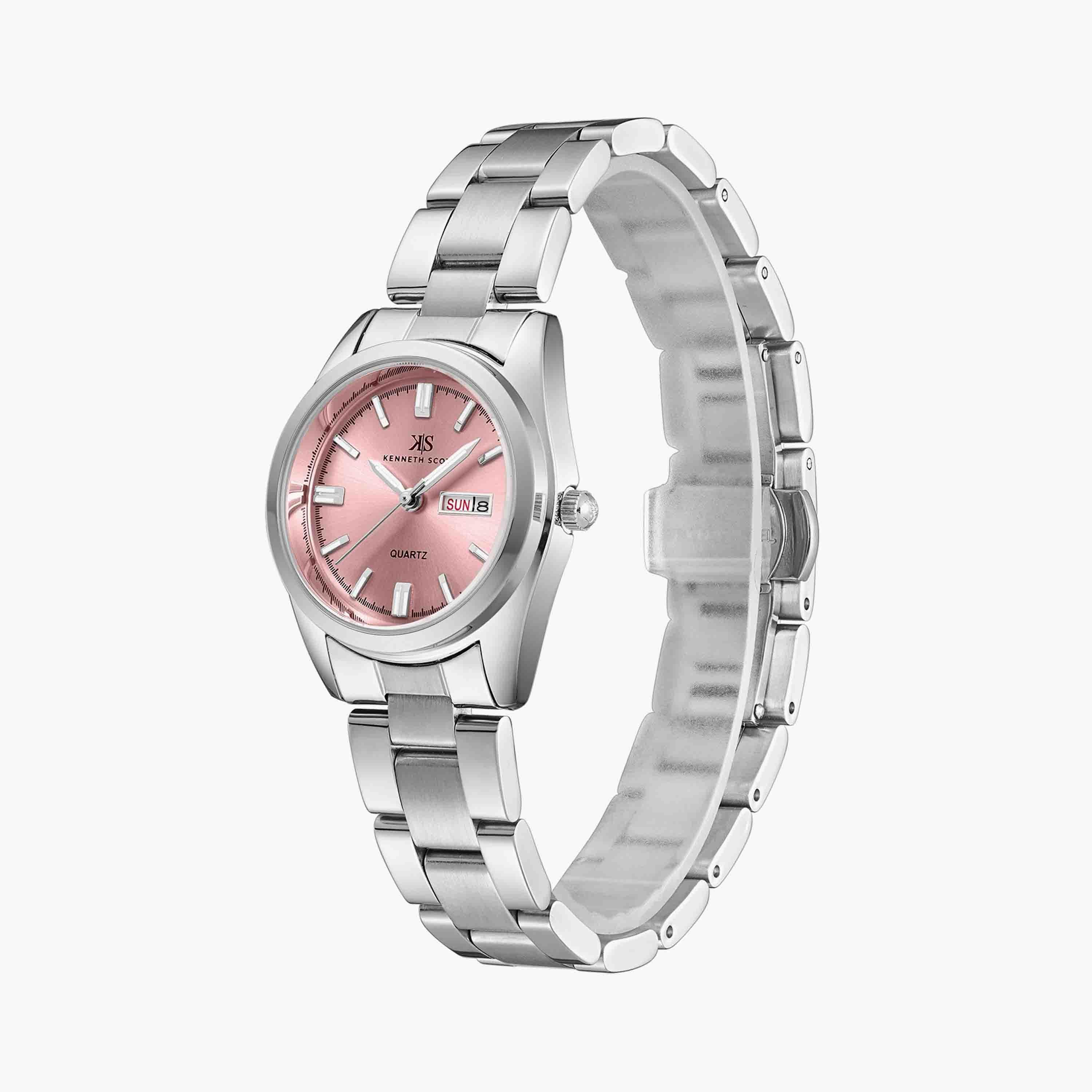 Kenneth Scott Silver Analog Stainless Steel Watch | K23543-SBSP-women-watchesandjewellery-watches-image-2