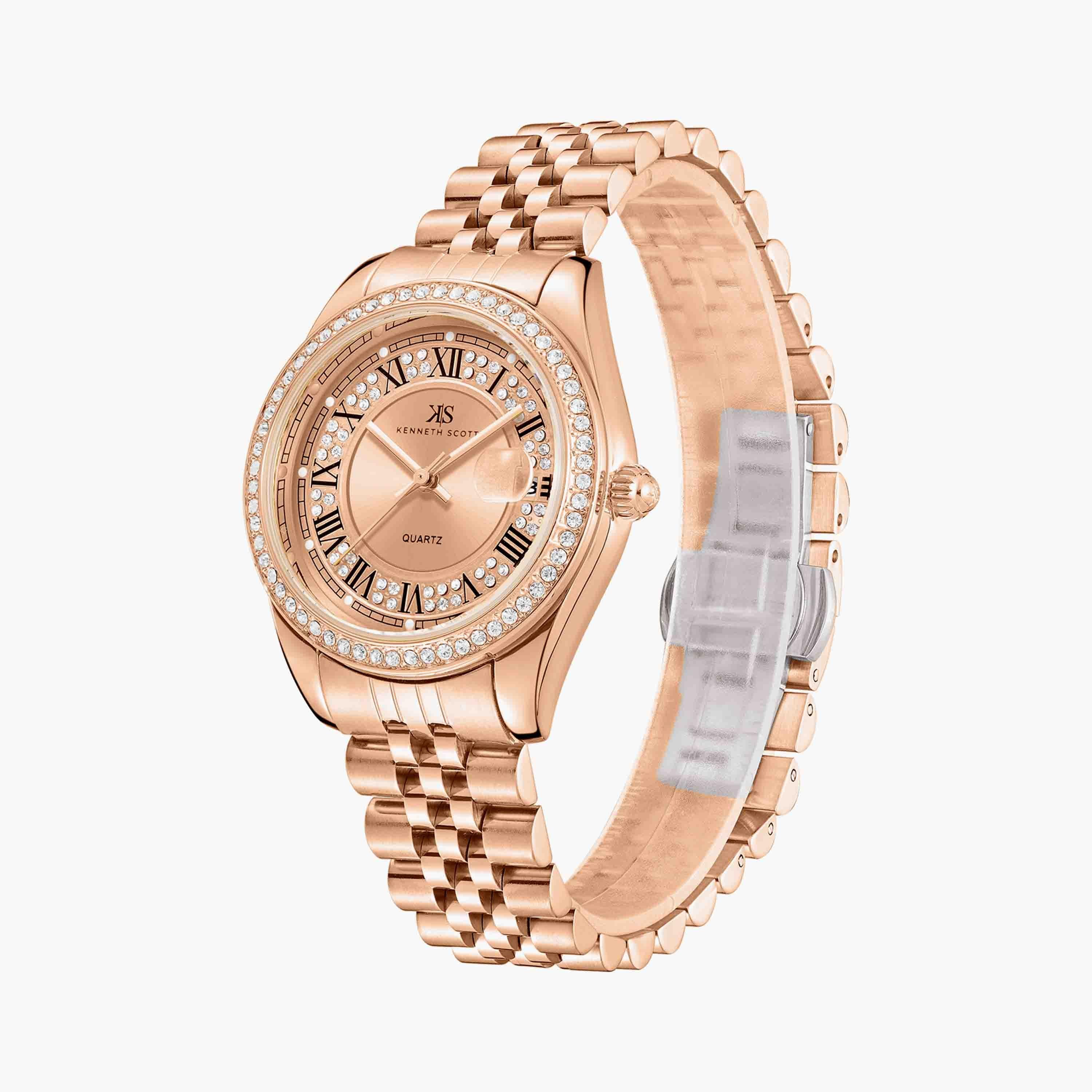 كينيث سكوت  ساعة يد نسائية تناظرية ستانلس ستيل روز جولد K23544-RBKK-women-watchesandjewellery-watches-image-2