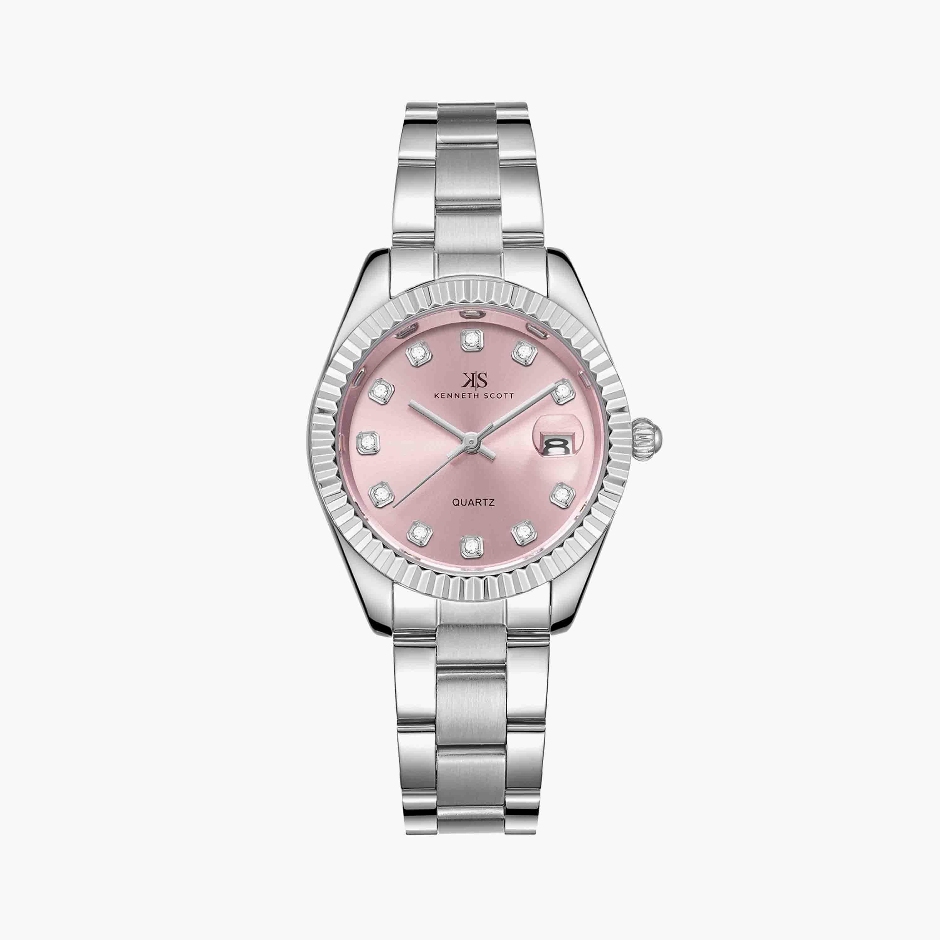 كينيث سكوت  ساعة يد نسائية تناظرية ستانلس ستيل فضي K23546-SBSP-women-watchesandjewellery-watches-image-1