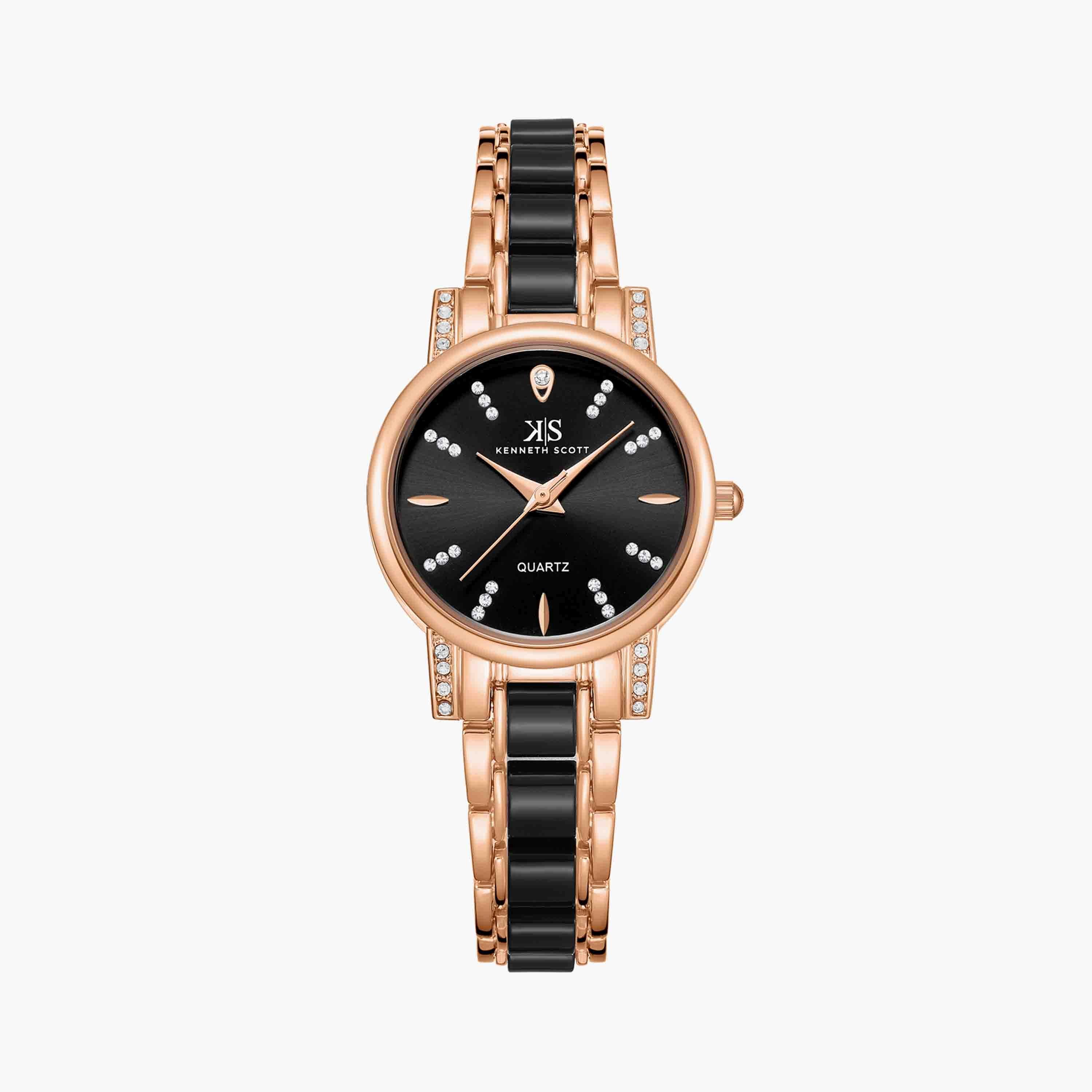 كينيث سكوت ساعة يد تناظرية ستانلس ستيل أسود K23547-KCBB-women-watchesandjewellery-watches-image-1
