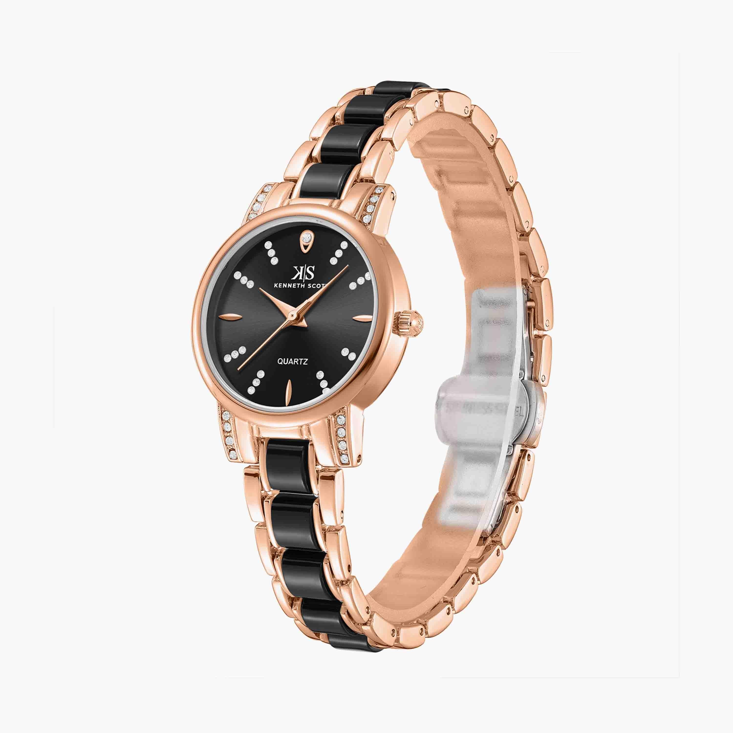 كينيث سكوت ساعة يد تناظرية ستانلس ستيل أسود K23547-KCBB-women-watchesandjewellery-watches-image-2