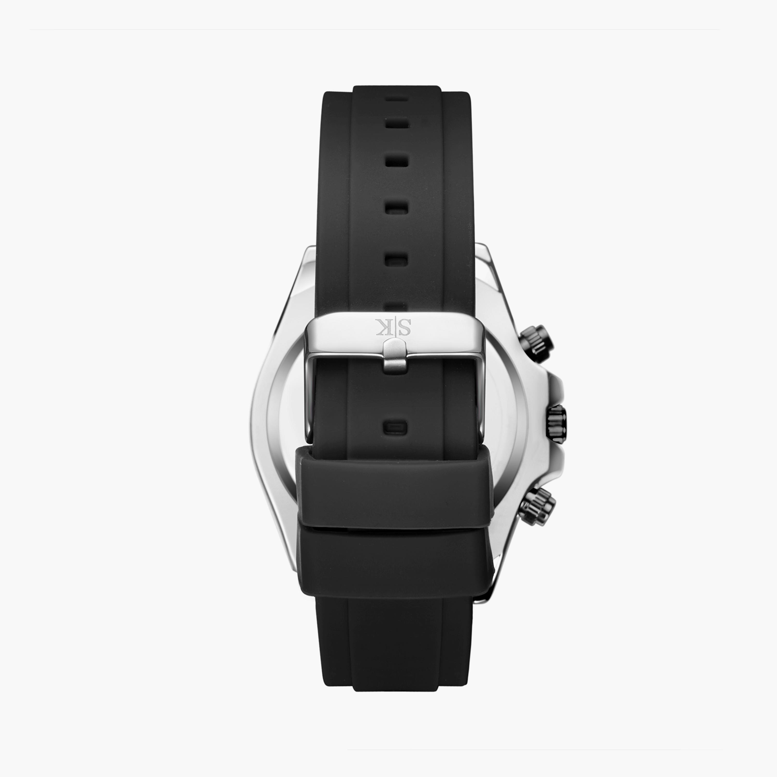 Kenneth Scott Men's Black Chronograph Silicone Watch | K23149-SSBB | 45 MM-men-watchesandjewellery-watches-image-3