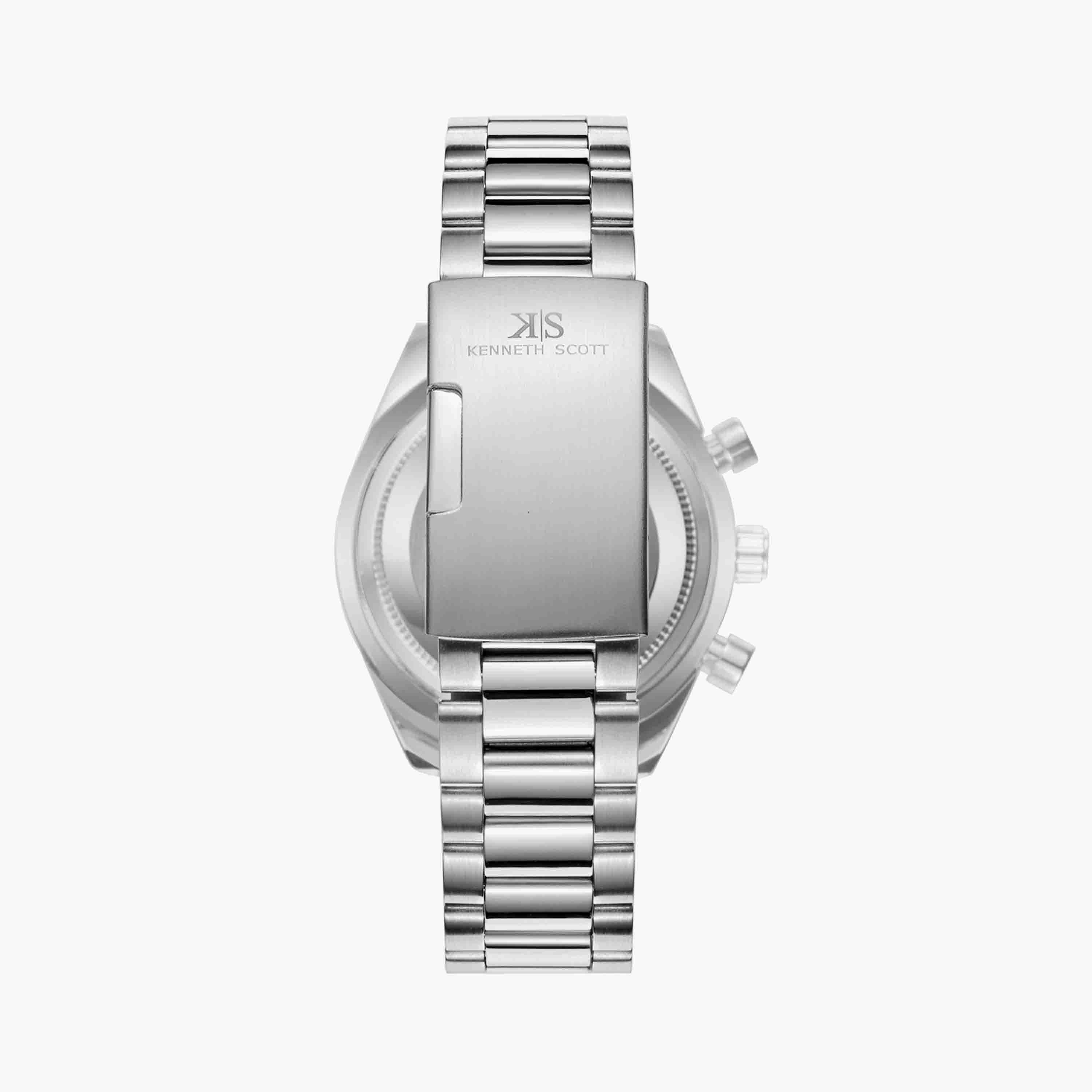 Kenneth Scott Men's Silver Chronograph Stainless Steel Watch | K23150-SBSN-men-watchesandjewellery-watches-image-3
