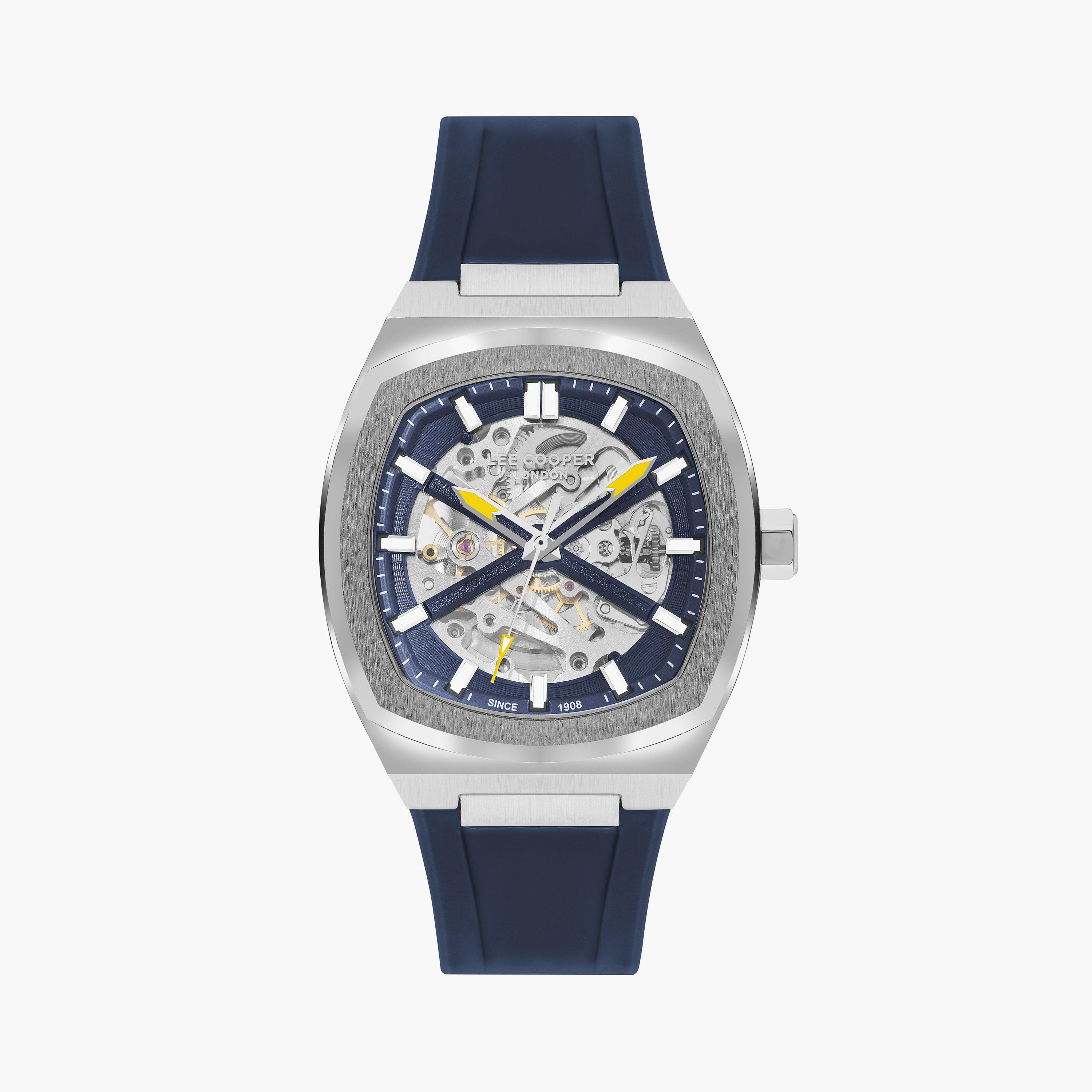 Lee Cooper Men's Blue Automatic Silicone Watch | LC07902.399 | 49 MM-men-watchesandjewellery-watches-image-1