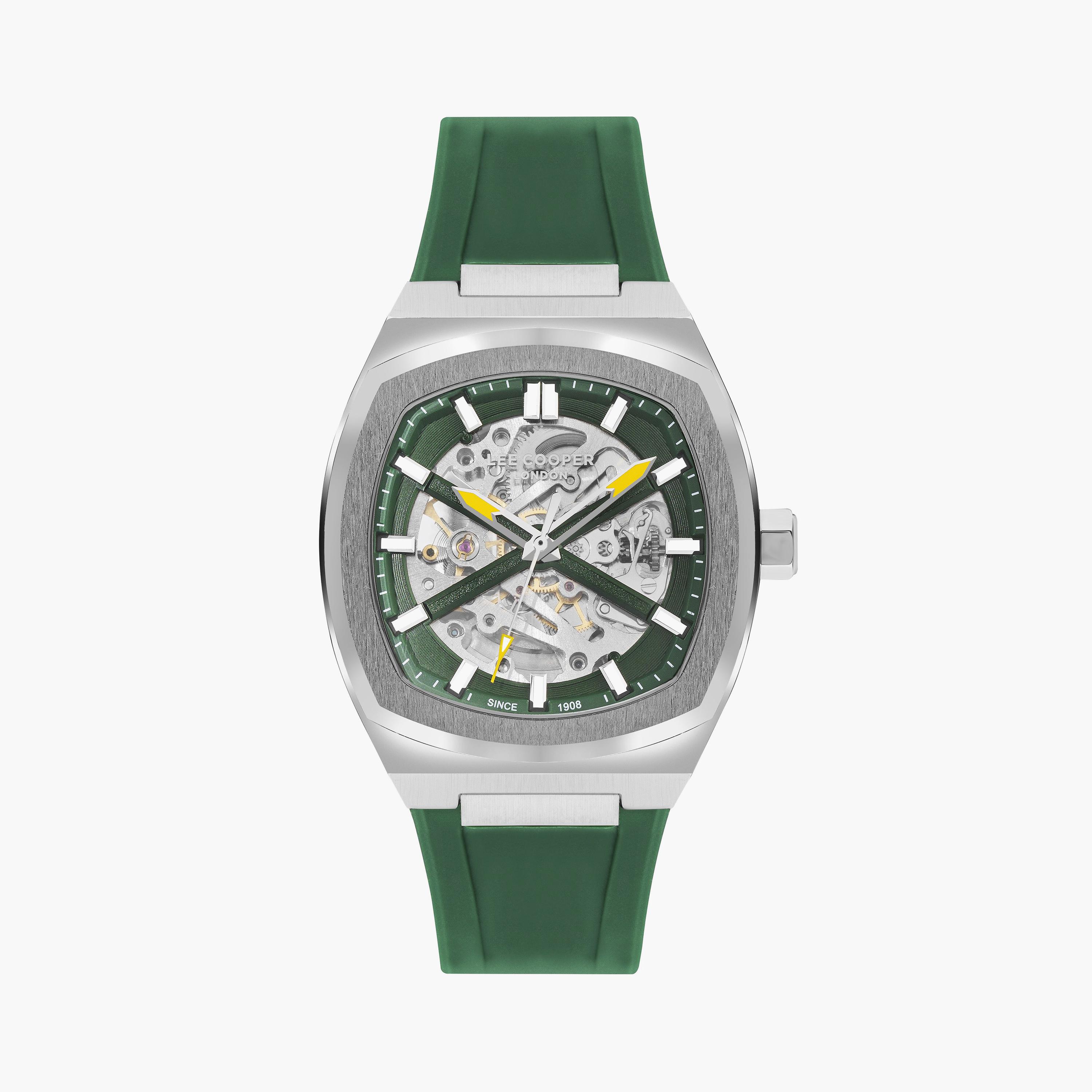 لي كوبر ساعة رجالية أوتوماتيكية سيليكون أخضر LC07902.377-men-watchesandjewellery-watches-image-1