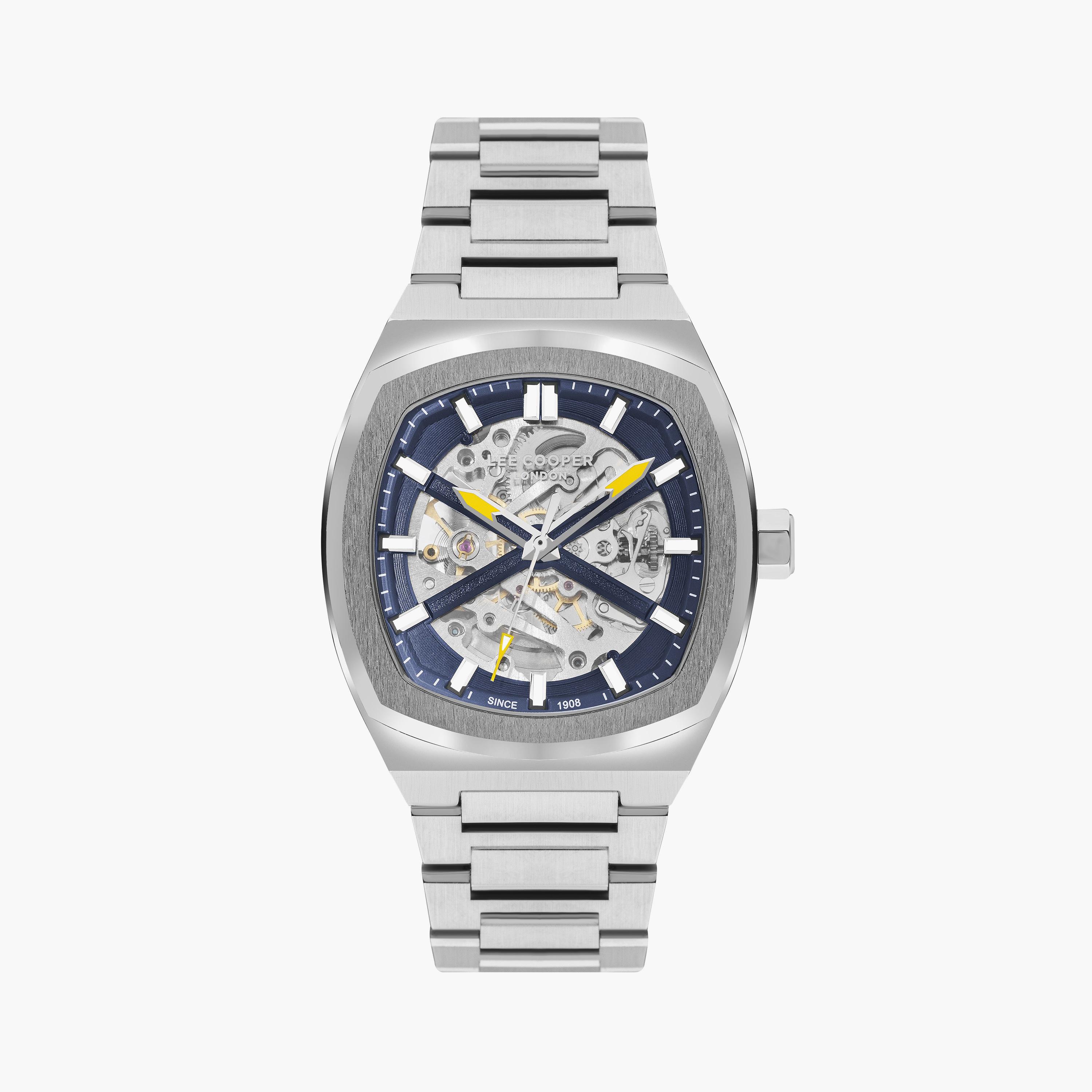 Lee Cooper Men's Silver Automatic Metal Watch | LC07903.390-men-watchesandjewellery-watches-image-1