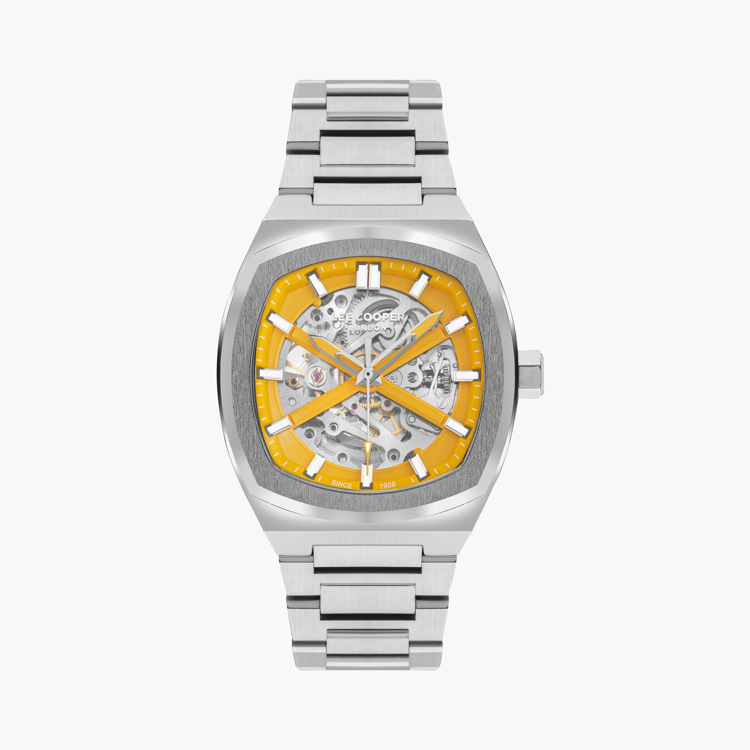 Lee Cooper Men's Silver Automatic Metal Watch | LC07903.310-men-watchesandjewellery-watches-image-1
