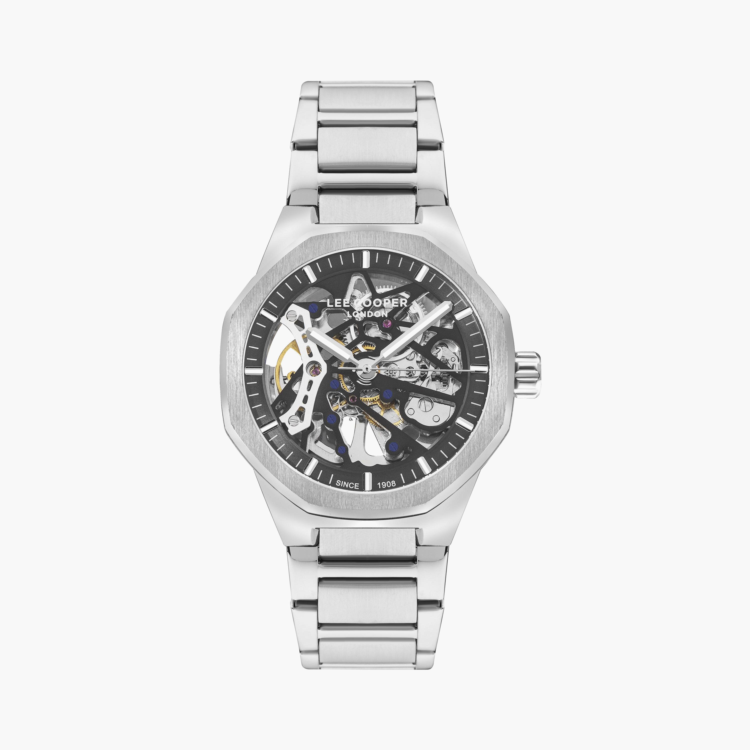 Lee Cooper Men's Silver Automatic Metal Watch | LC07905.350-men-watchesandjewellery-watches-image-1