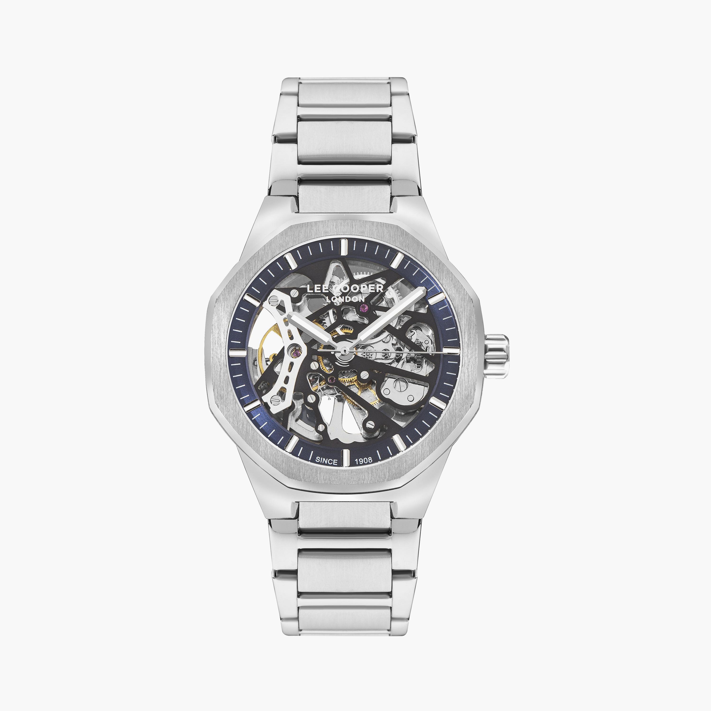Lee Cooper Men's Silver Automatic Metal Watch | LC07905.390-men-watchesandjewellery-watches-image-1