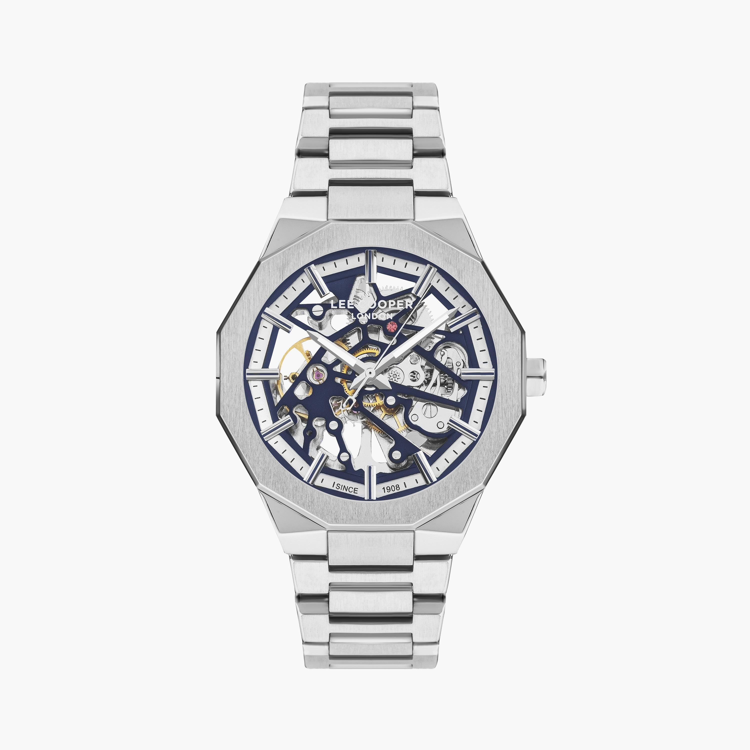 Lee Cooper Men's Silver Automatic Metal Watch | LC07906.390-men-watchesandjewellery-watches-image-1