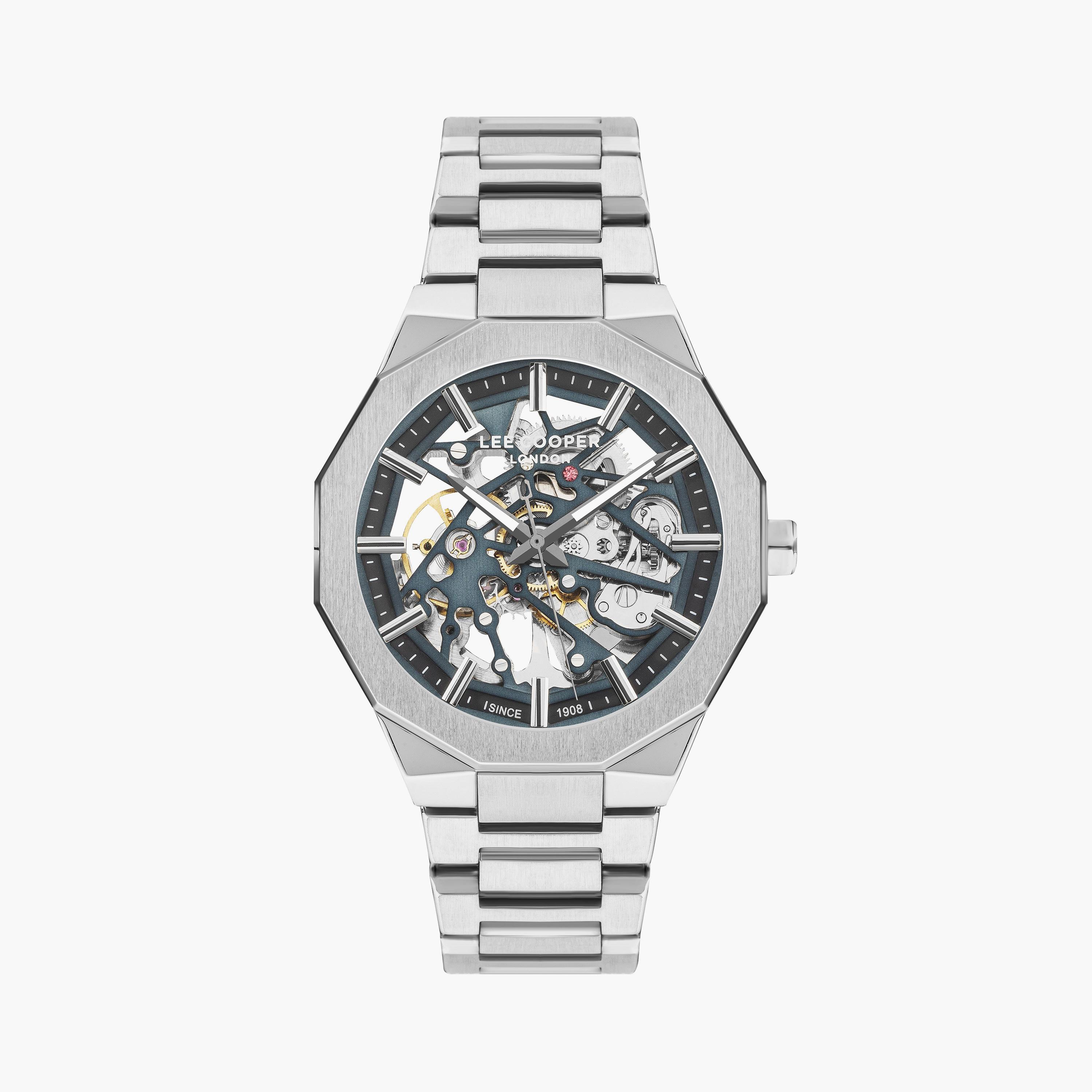 Lee Cooper Men's Silver Automatic Metal Watch | LC07906.090-men-watchesandjewellery-watches-image-1