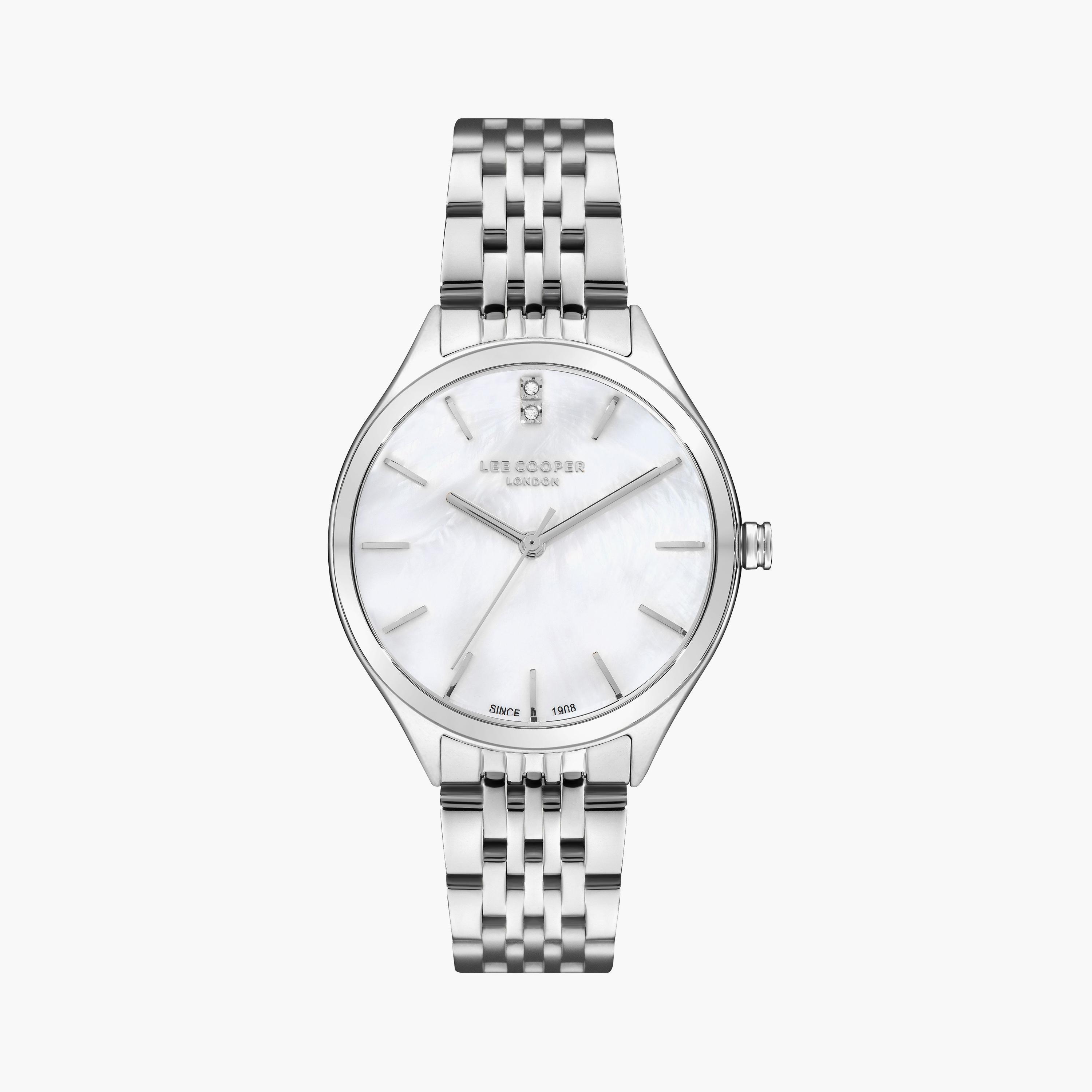 لي كوبر ساعة نسائية تناظرية معدن فضي LC07821.320-women-watchesandjewellery-watches-image-1