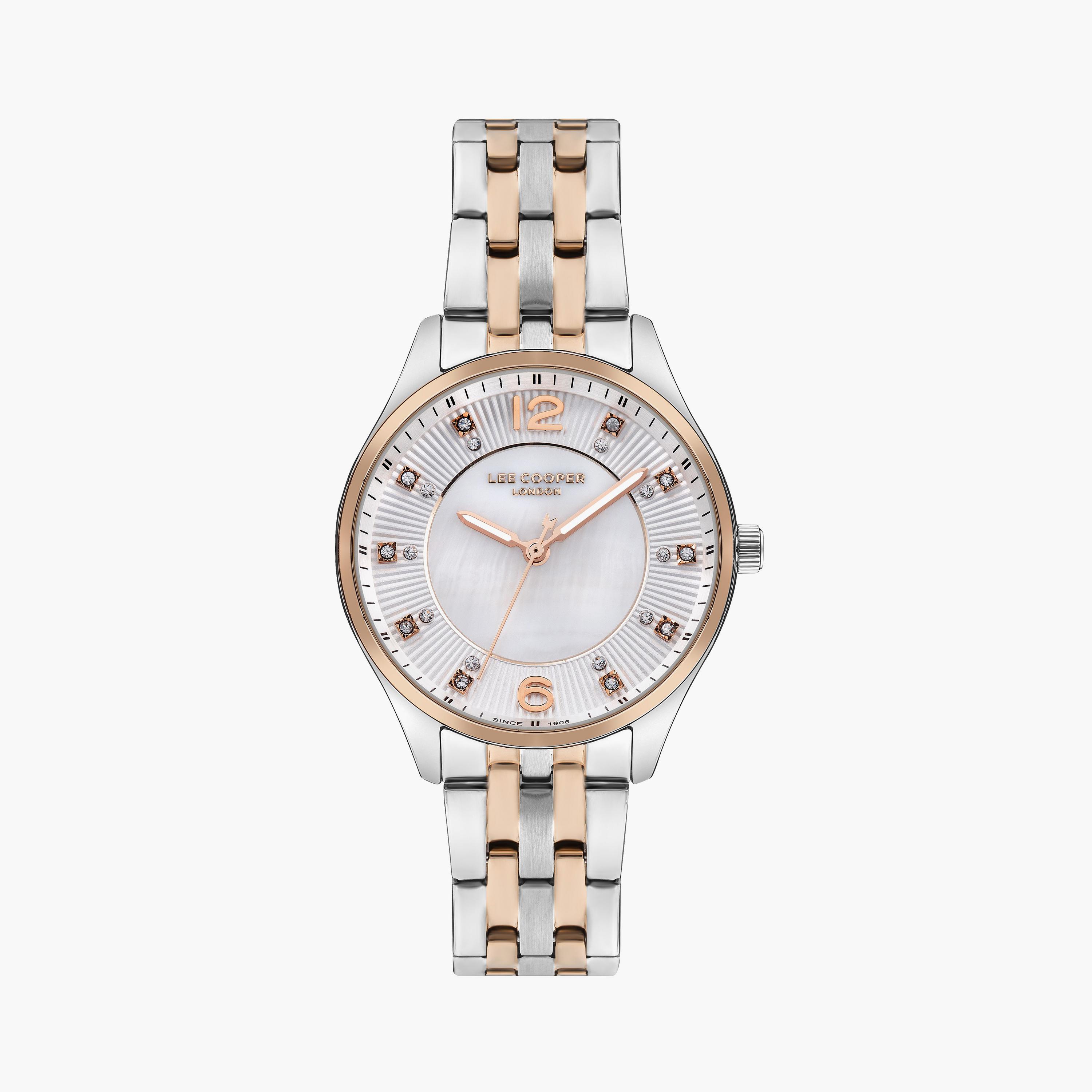 لي كوبر ساعة نسائية تناظرية معدن فضي وروز جولد LC07832.520-women-watchesandjewellery-watches-image-1