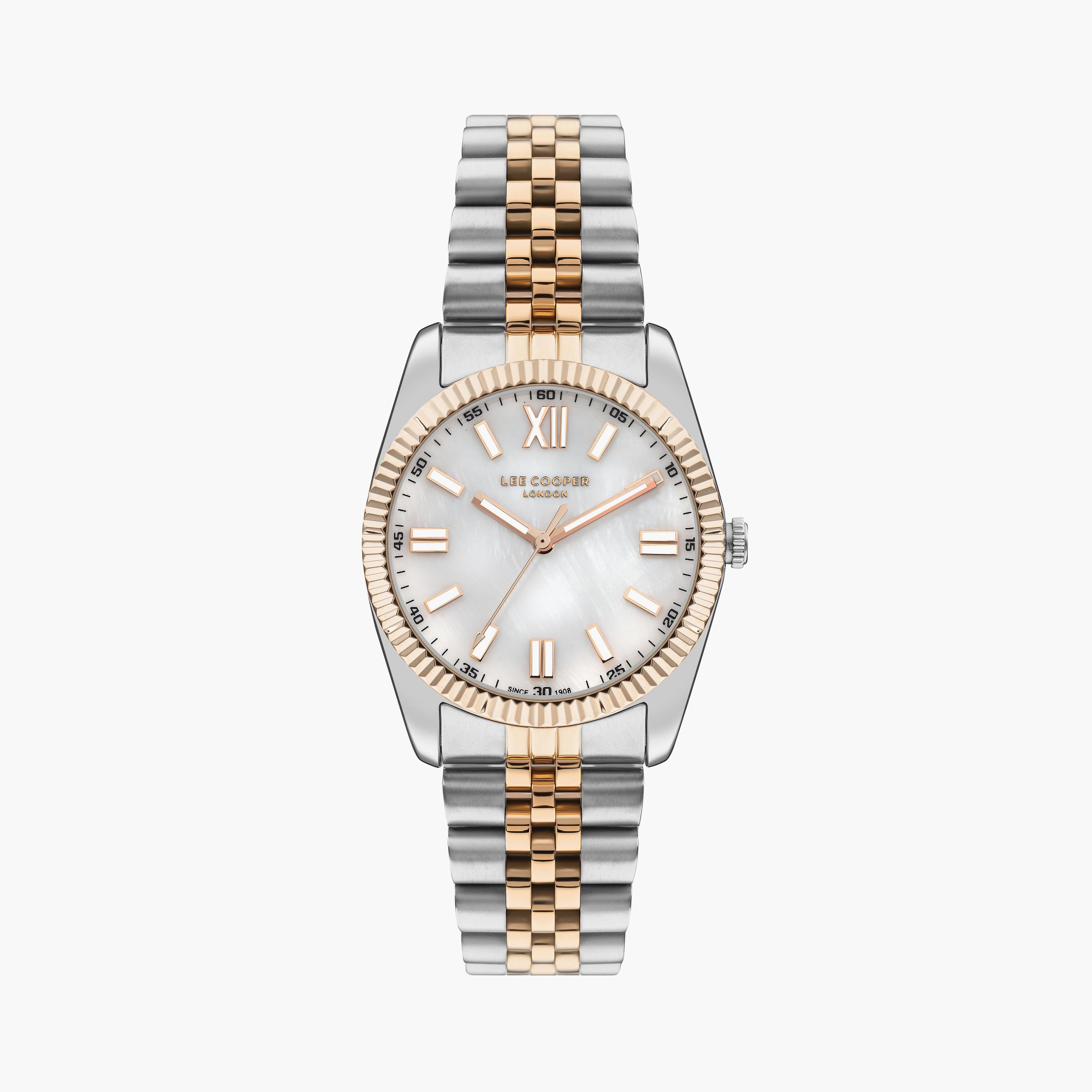 لي كوبر ساعة نسائية تناظرية معدن فضي وروز جولد LC07824.520-women-watchesandjewellery-watches-image-1