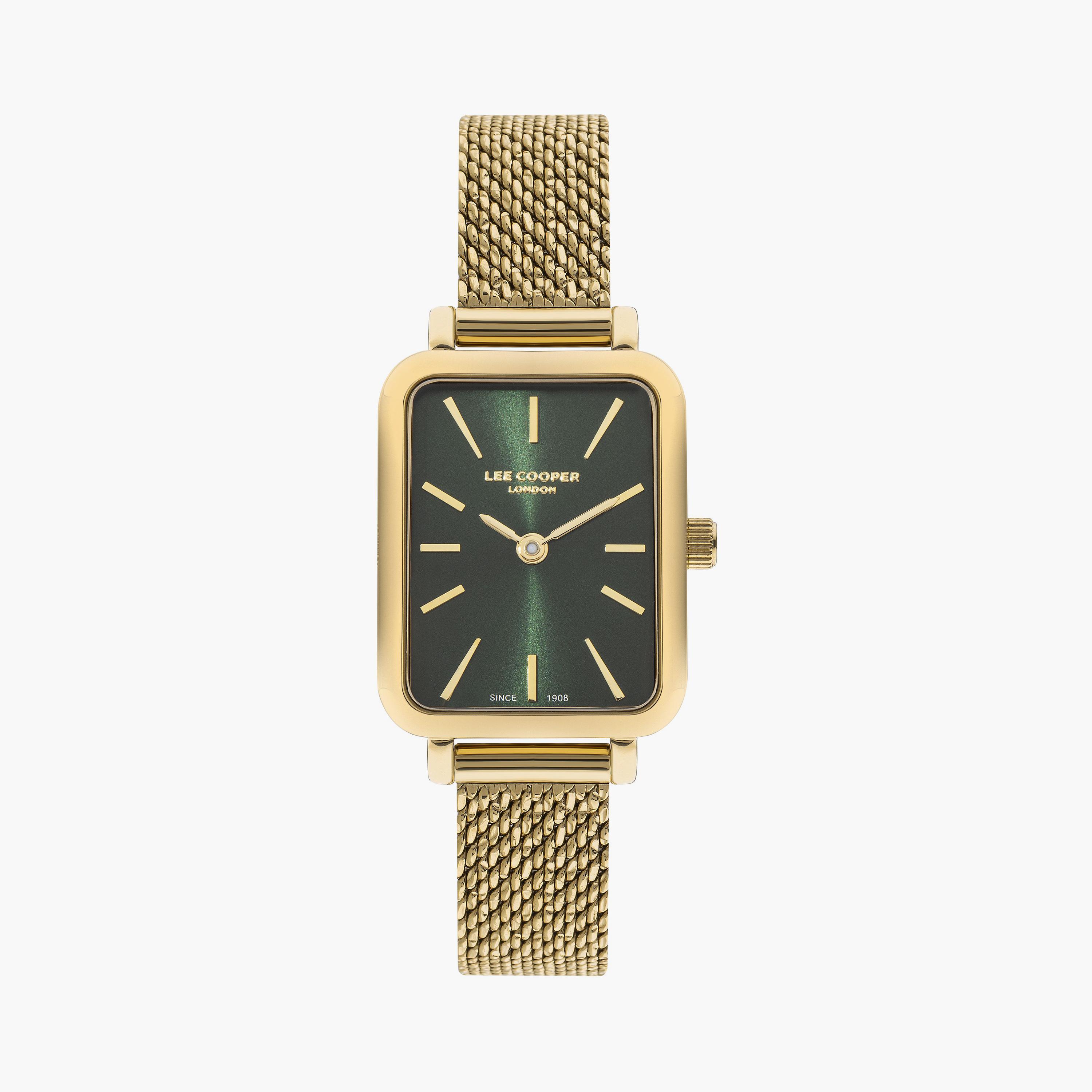 Lee Cooper Gold Analog Mesh Watch | LC07815.170-women-watchesandjewellery-watches-image-1