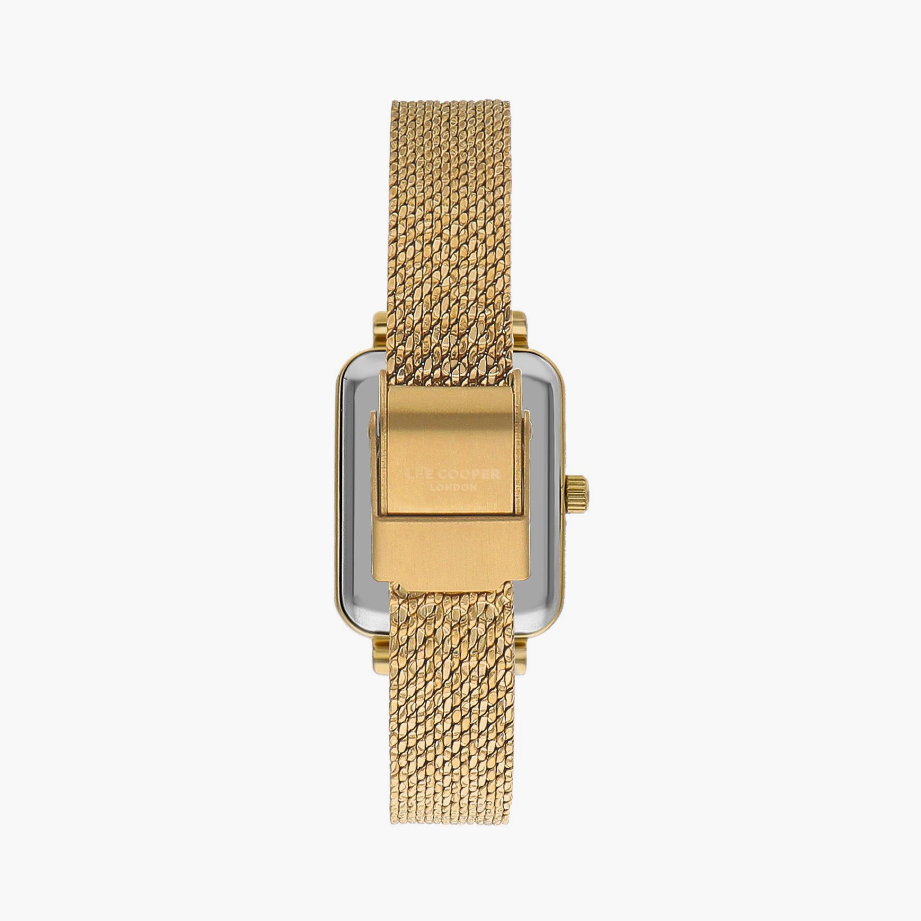 Lee Cooper Gold Analog Mesh Watch | LC07815.170-women-watchesandjewellery-watches-image-3