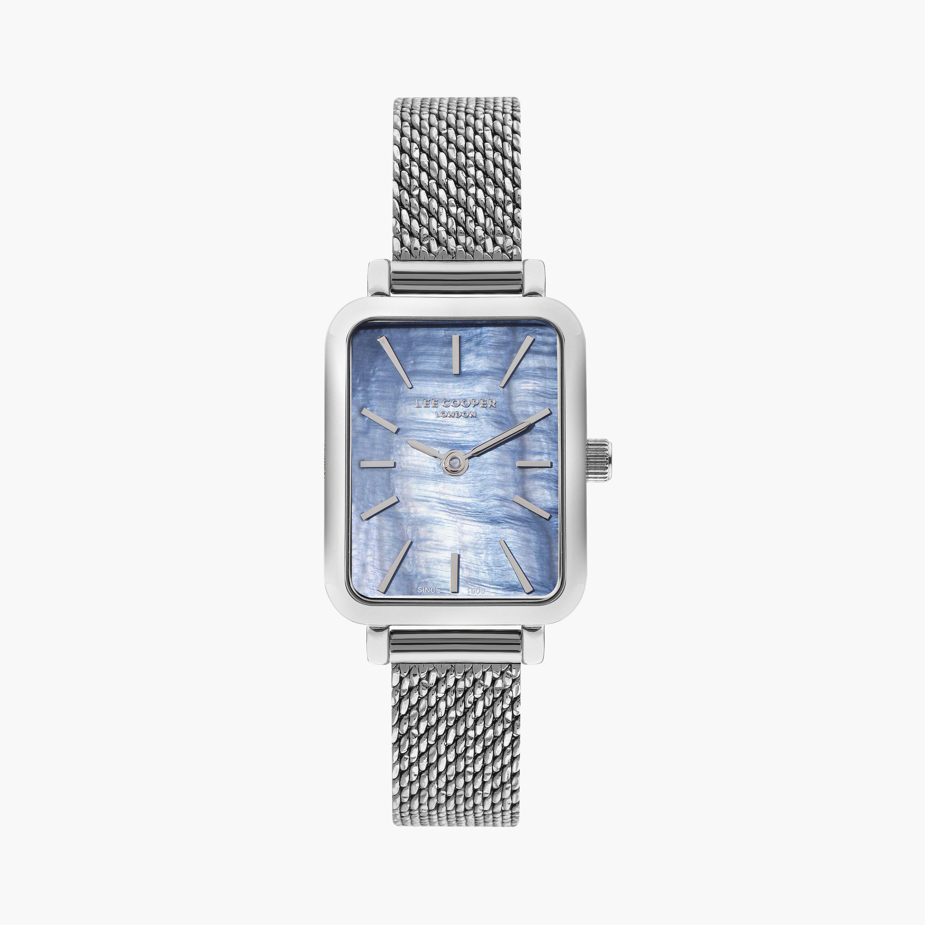 Lee Cooper Silver Analog Mesh Watch | LC07815.390 | 26 MM-women-watchesandjewellery-watches-image-1