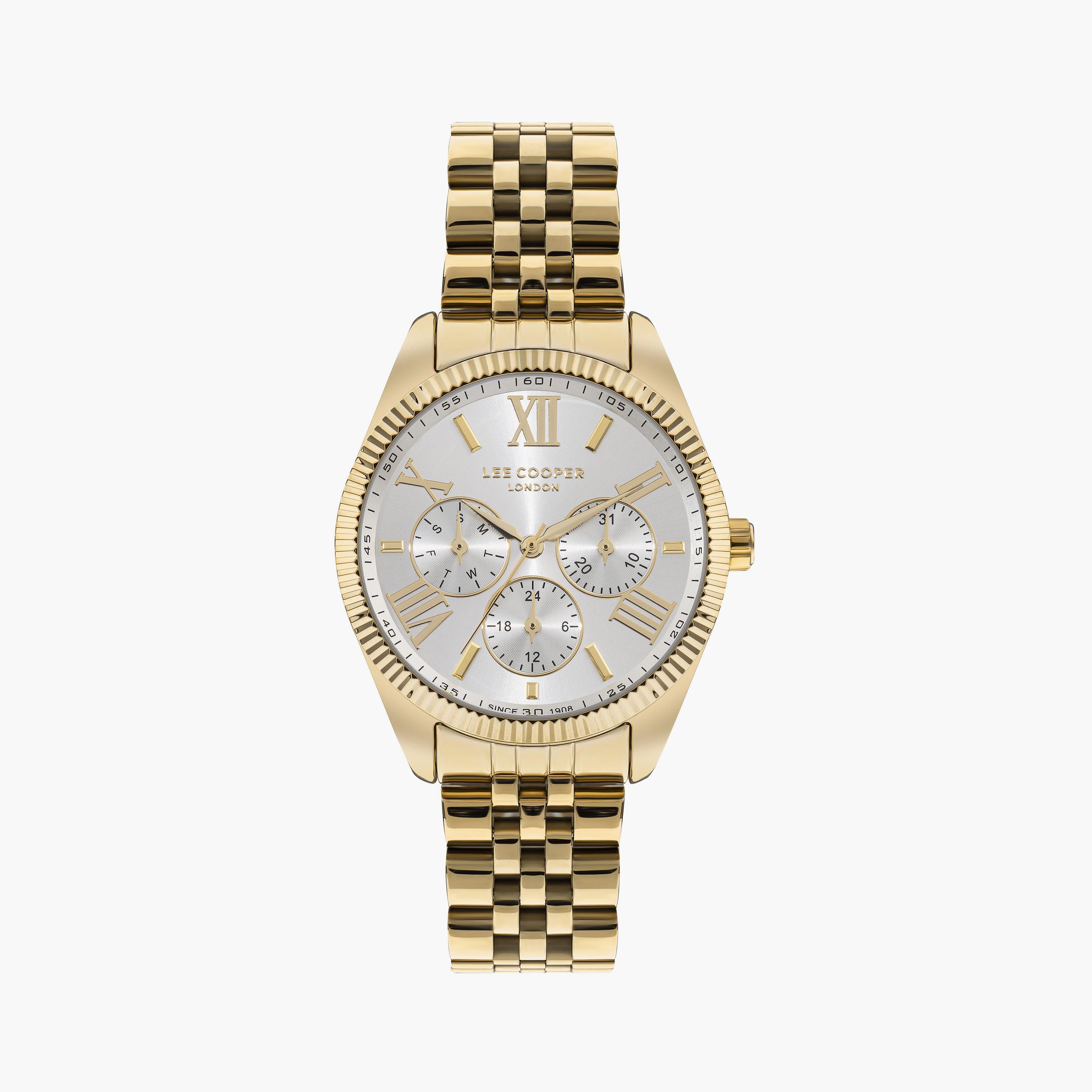 لي كوبر ساعة نسائية كرونوغراف معدن ذهبي LC07811.130-women-watchesandjewellery-watches-image-1