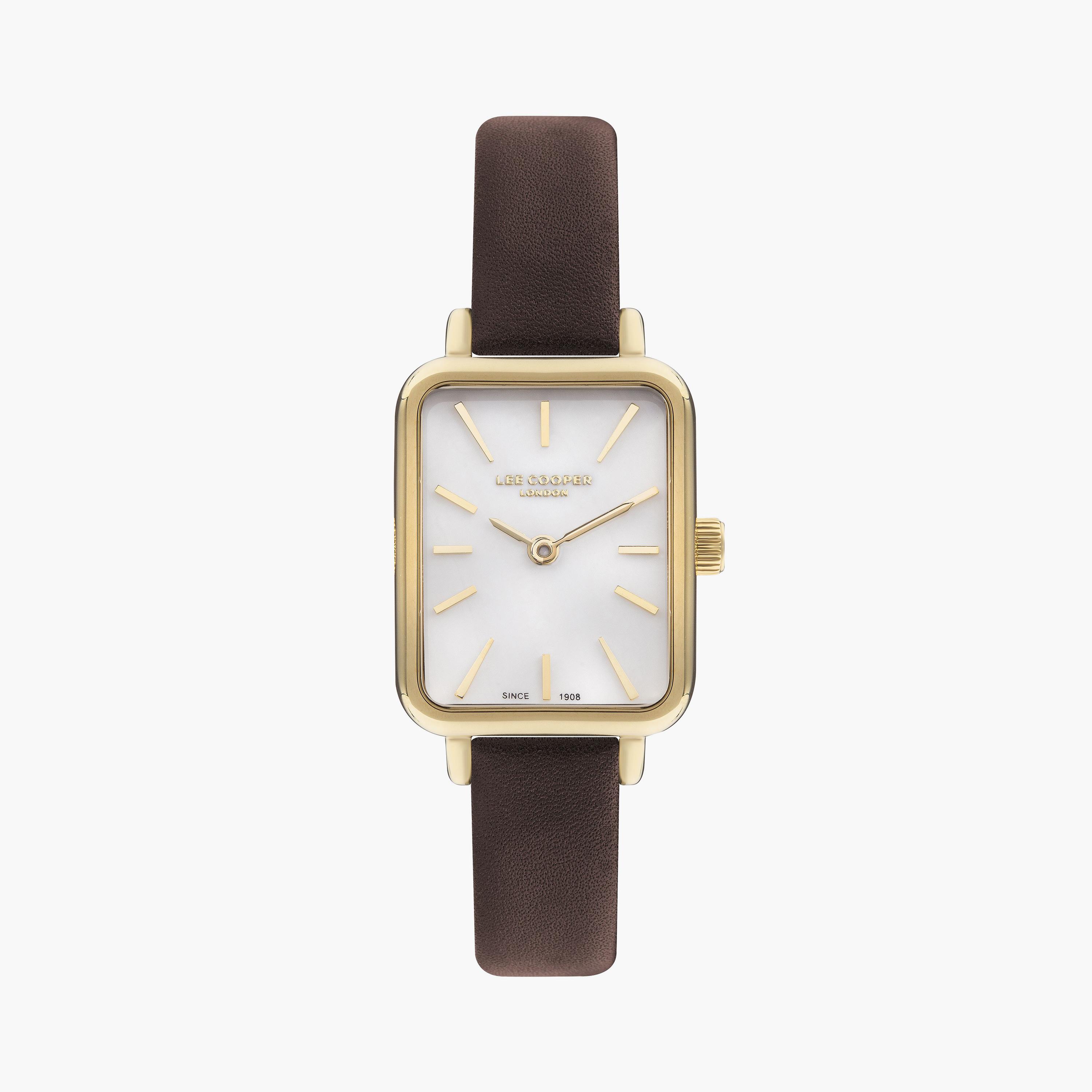 Lee Cooper Brown Analog Leather Watch | LC07814.126-women-watchesandjewellery-watches-image-1