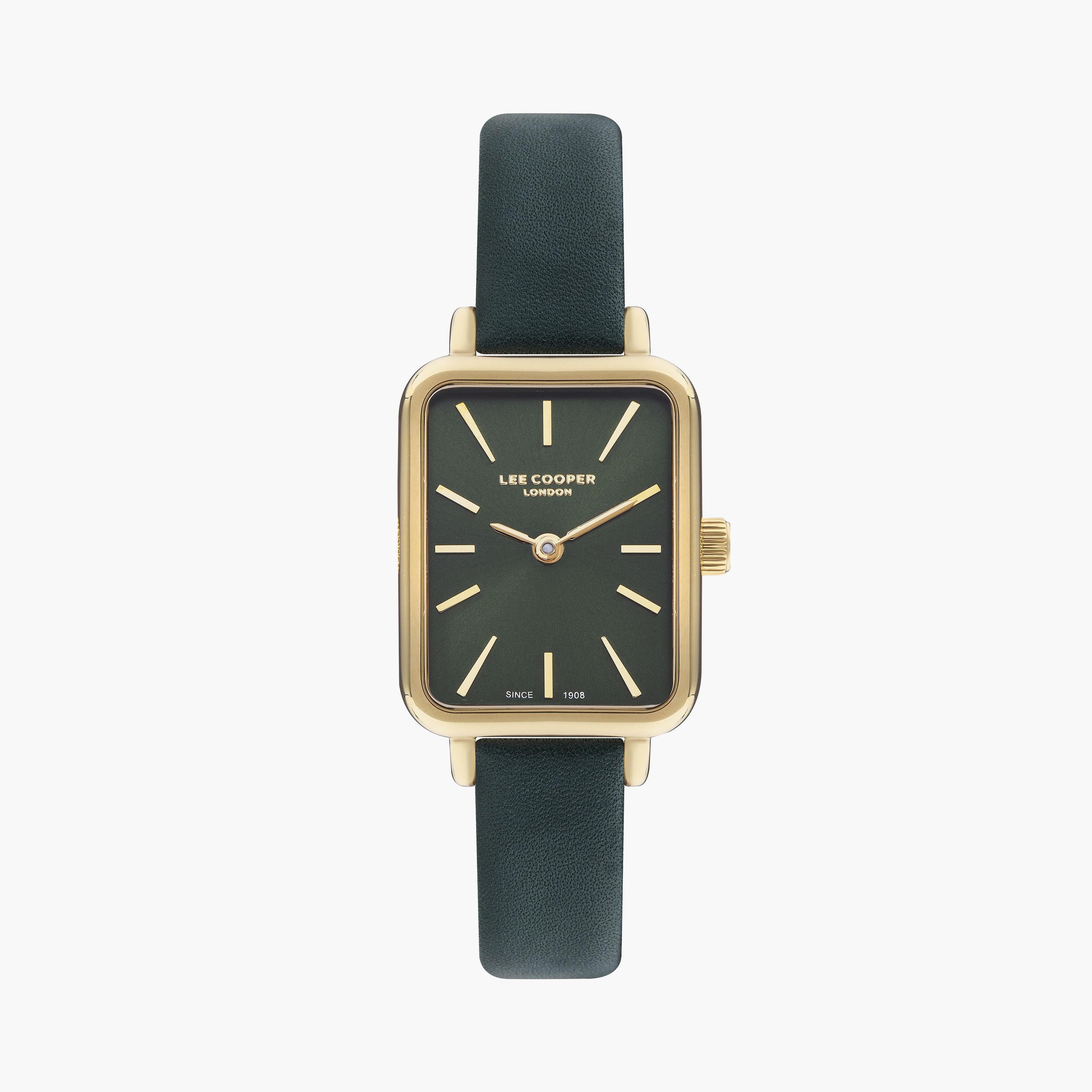 لي كوبر ساعة تناظرية جلد أخضر LC07814.177-women-watchesandjewellery-watches-image-1