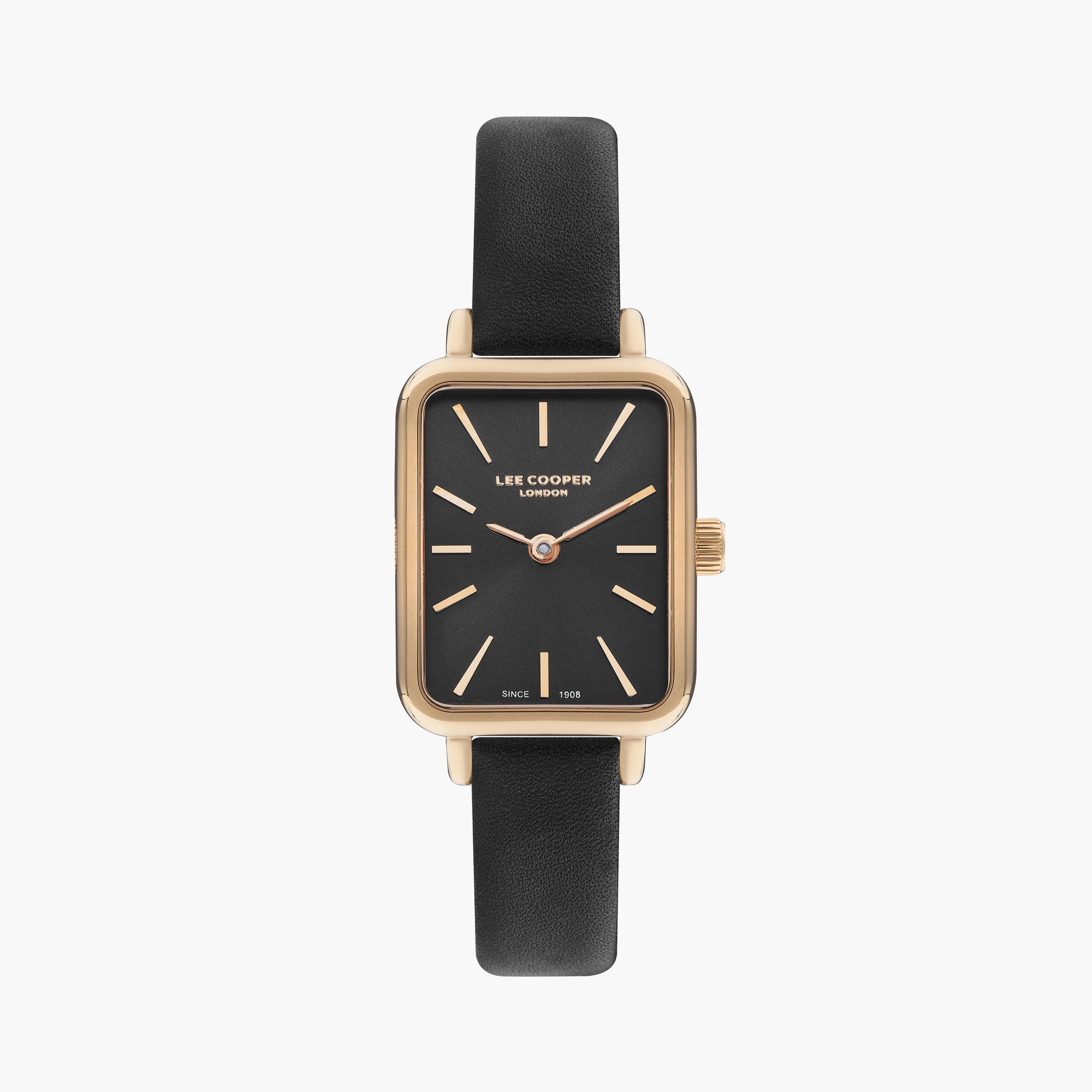 Lee Cooper Black Analog Leather Watch | LC07814.451-women-watchesandjewellery-watches-image-1