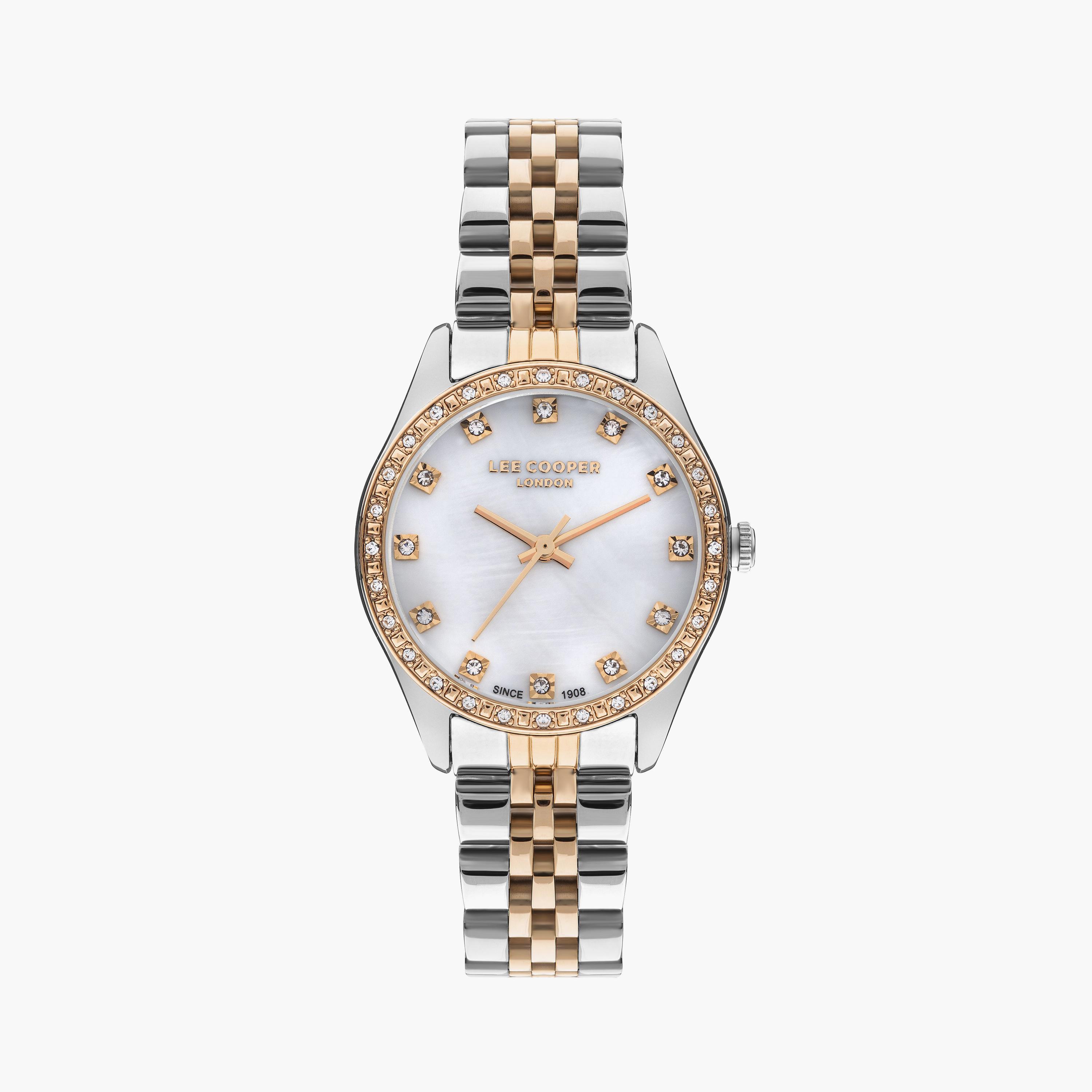 Lee Cooper Silver & Rose Gold Analog Metal Watch | LC07818.520-women-watchesandjewellery-watches-image-1
