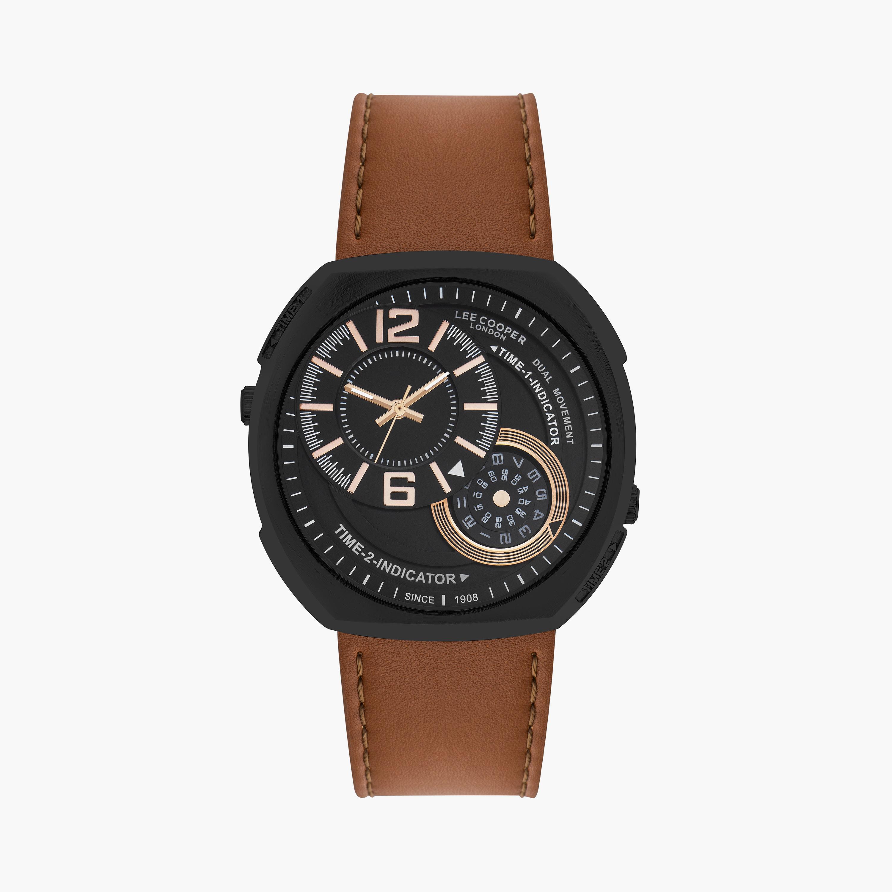 لي كوبر ساعة رجالية تناظرية جلد بني LC07805.652-men-watchesandjewellery-watches-image-1