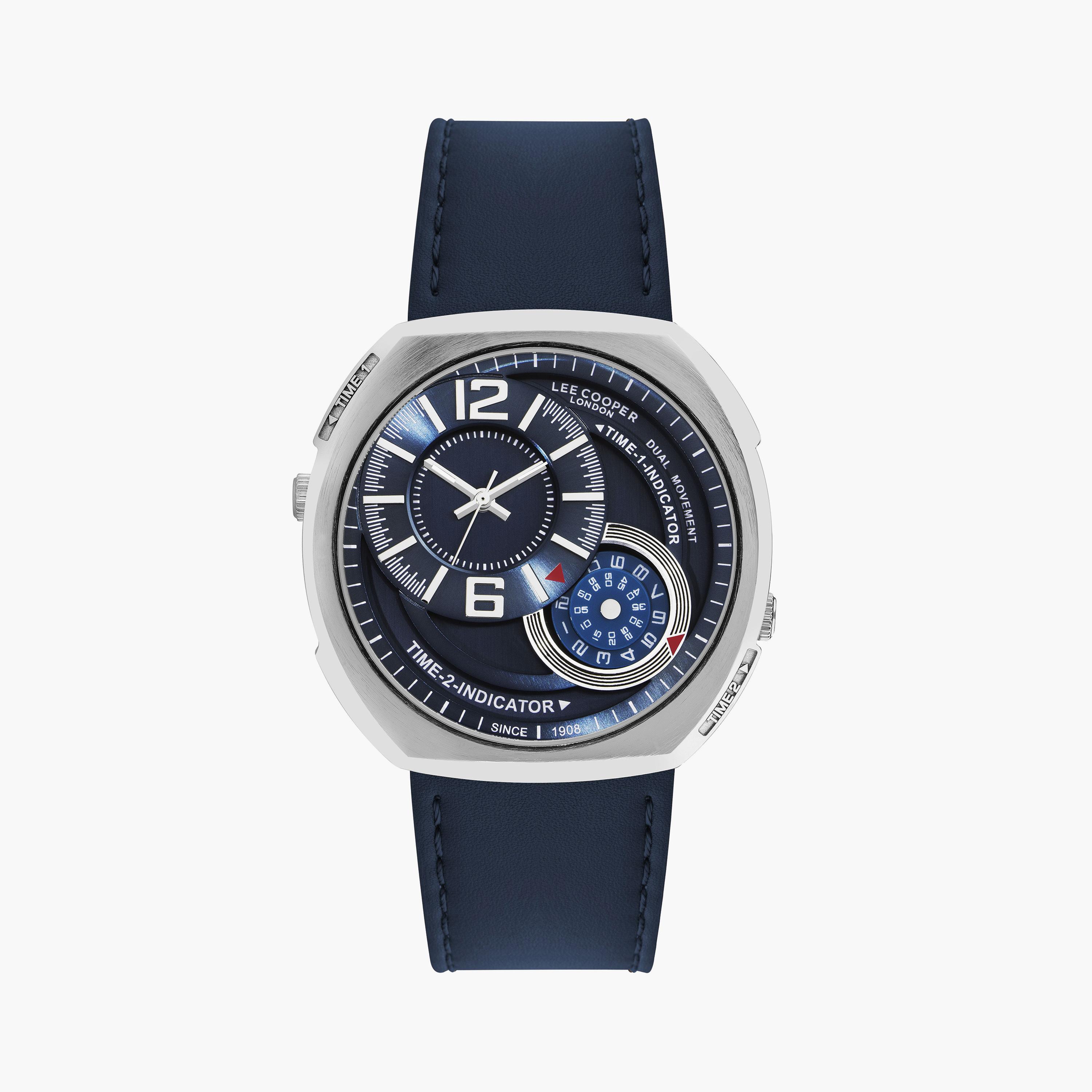 Lee Cooper Men's Blue Analog Leather Watch | LC07805.399-men-watchesandjewellery-watches-image-1