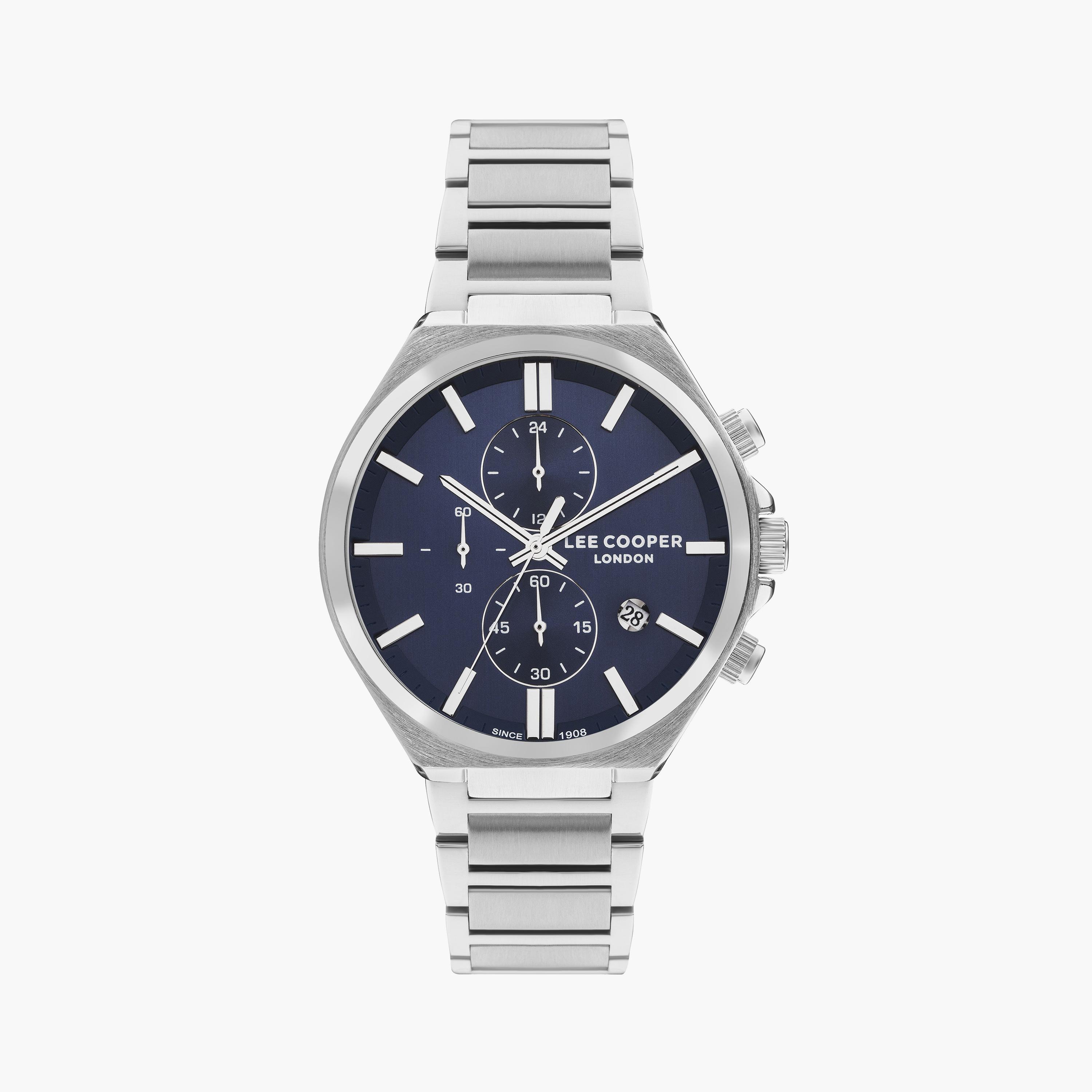 لي كوبر ساعة رجالية كرونوغراف معدن فضي LC07835.390-men-watchesandjewellery-watches-image-1