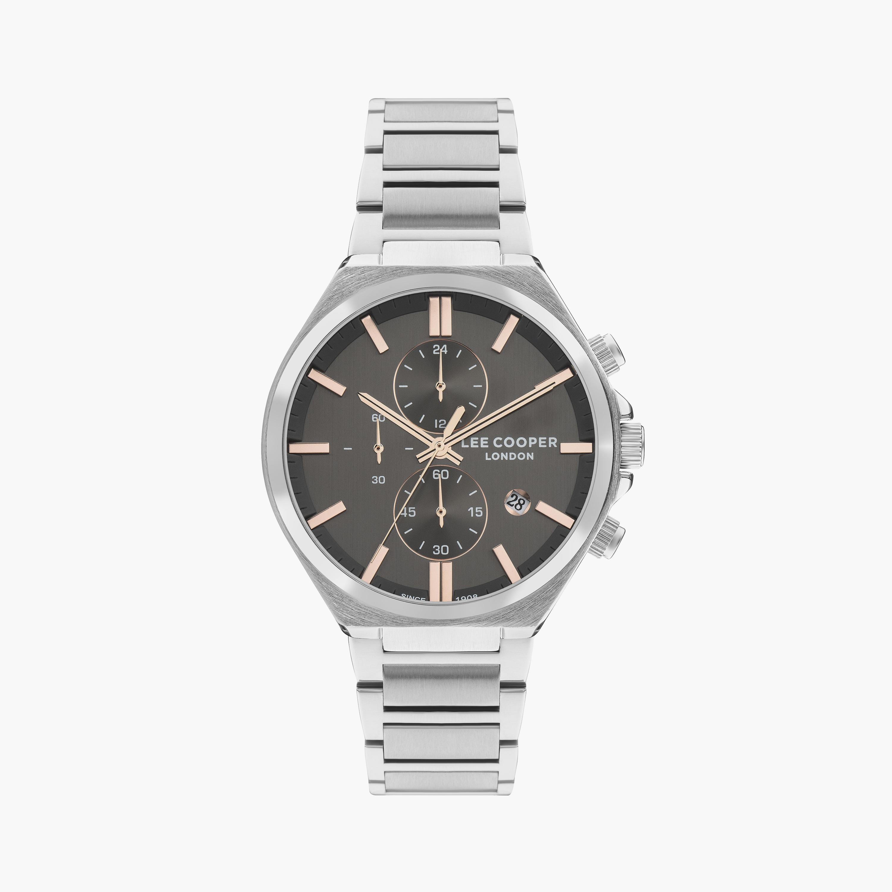 Lee Cooper Men's Silver Chronograph Metal Watch | LC07835.360-men-watchesandjewellery-watches-image-1