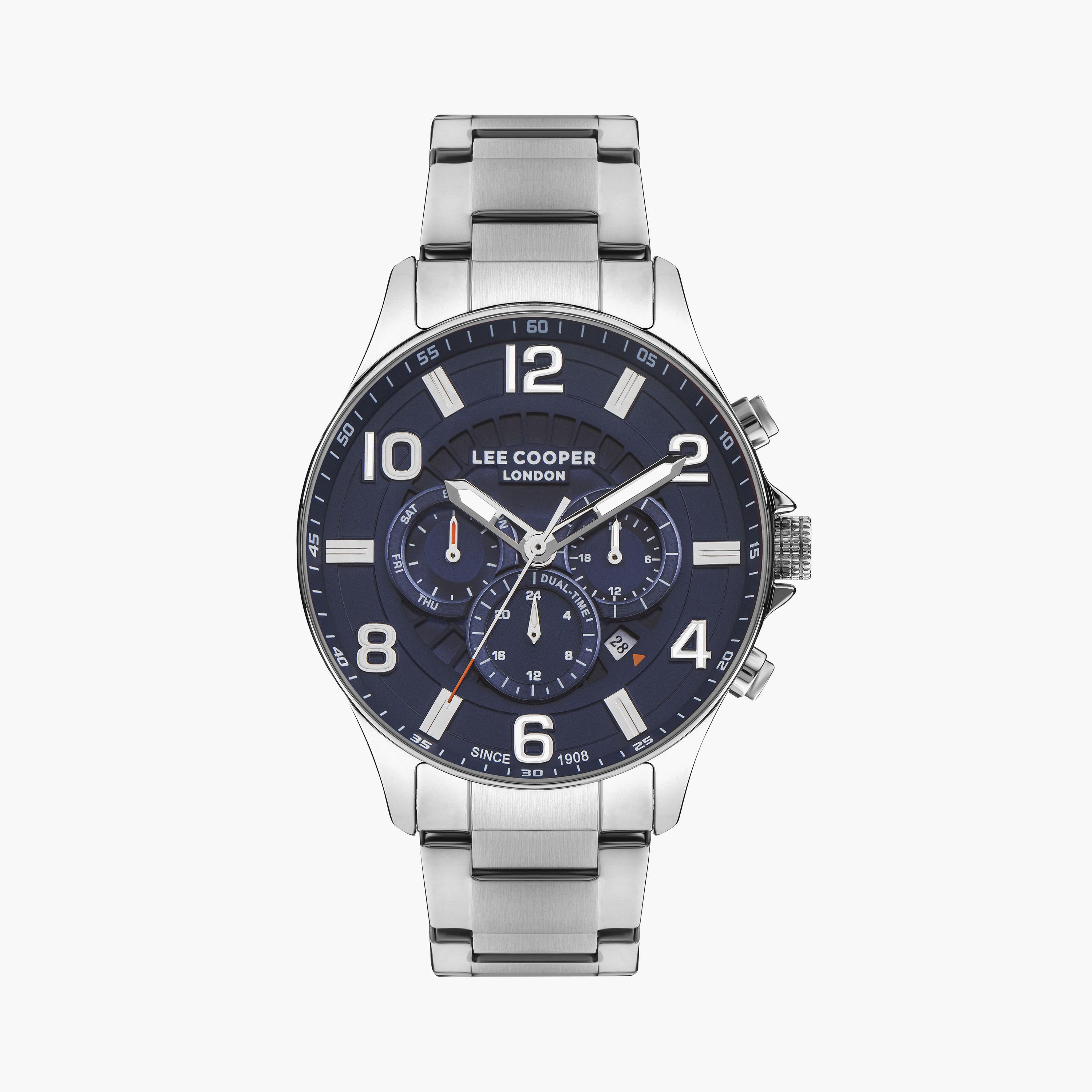 Lee Cooper Men's Silver Chronograph Metal Watch | LC07802.390-men-watchesandjewellery-watches-image-1