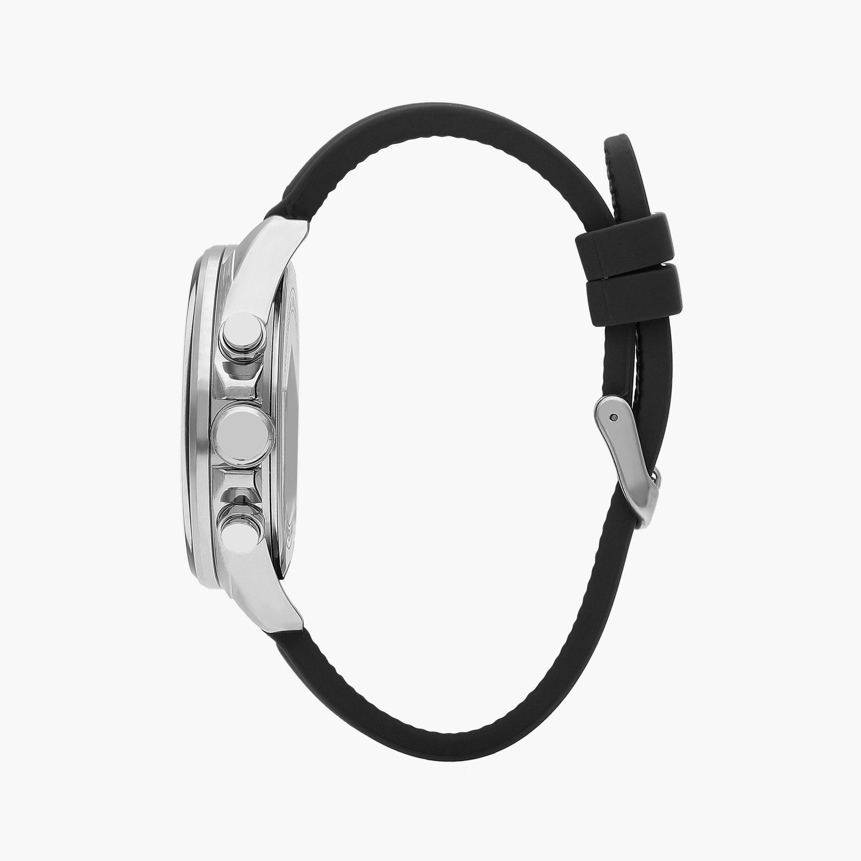 Lee Cooper Men's Black Chronograph Silicone Watch | LC07881.351-men-watchesandjewellery-watches-image-2