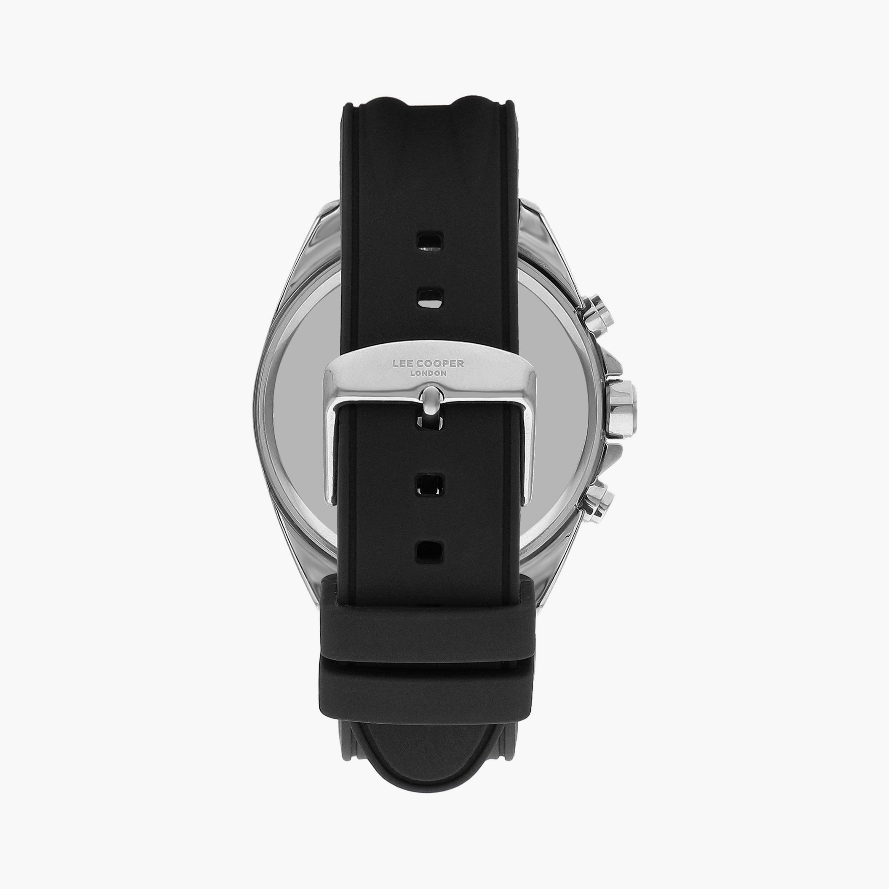 Lee Cooper Men's Black Chronograph Silicone Watch | LC07881.351-men-watchesandjewellery-watches-image-3