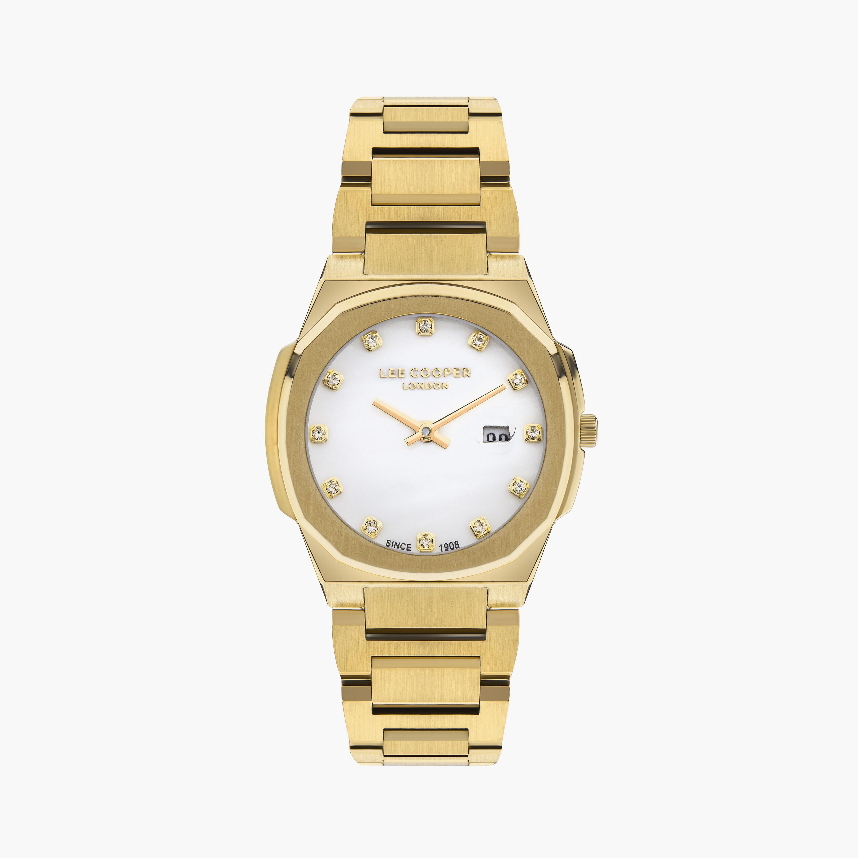 Lee Cooper Gold Analog Metal Watch | LC07619.120 | 31 MM-women-watchesandjewellery-watches-image-1