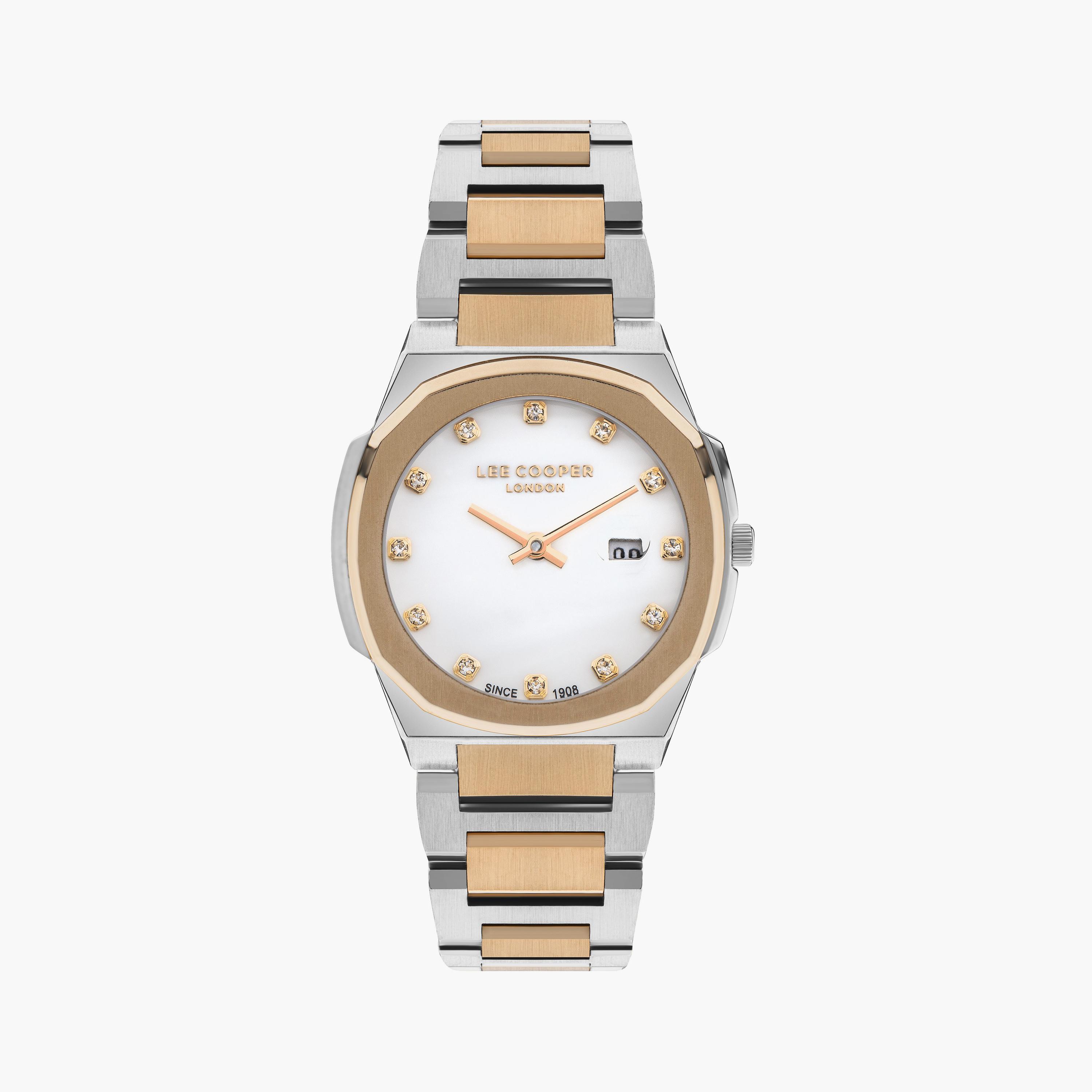 Lee Cooper Silver & Rose Gold Analog Metal Watch | LC07619.520-women-watchesandjewellery-watches-image-1