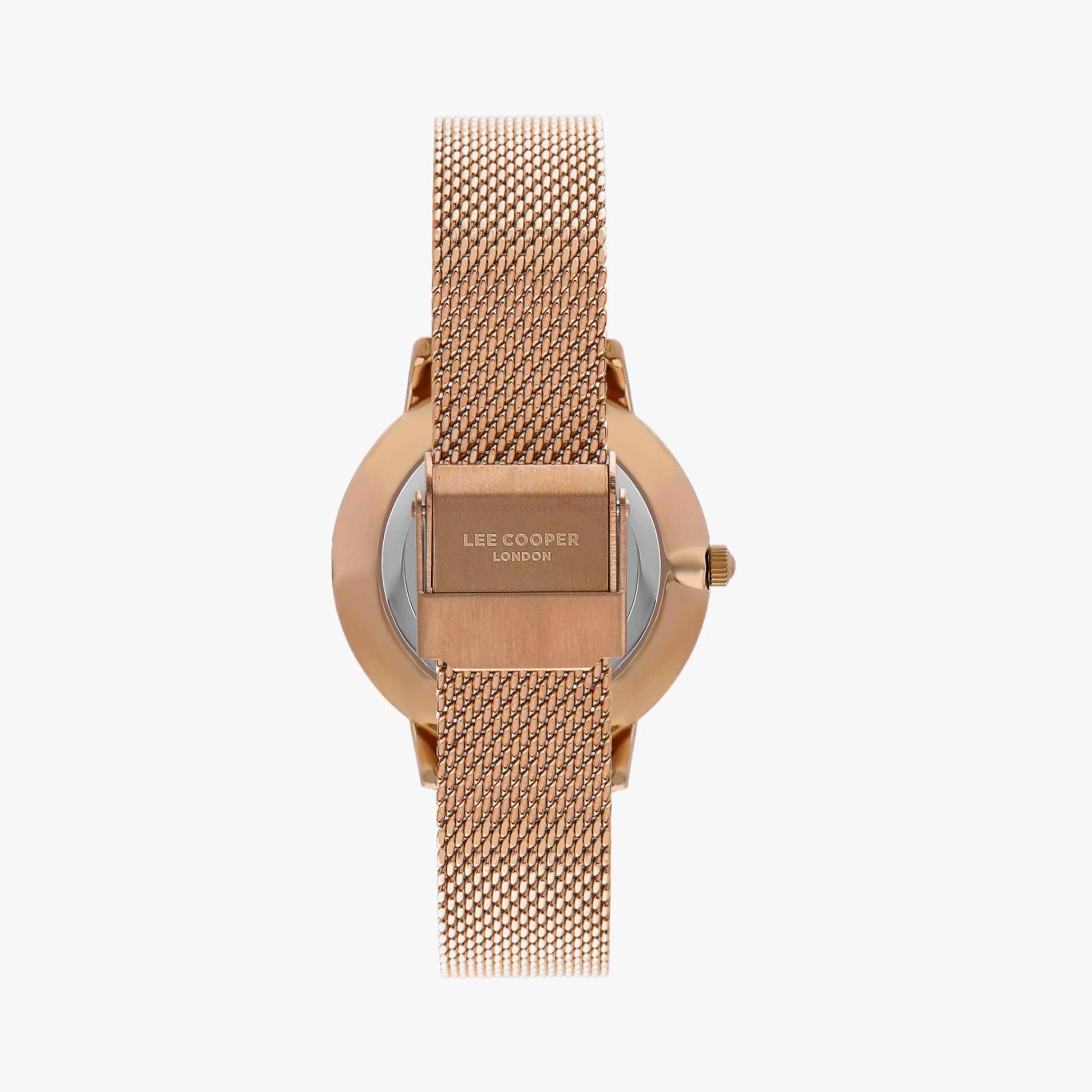 لي كوبر  ساعة نسائية تناظرية شبكية روز جولد LC07875.410-women-watchesandjewellery-watches-image-3