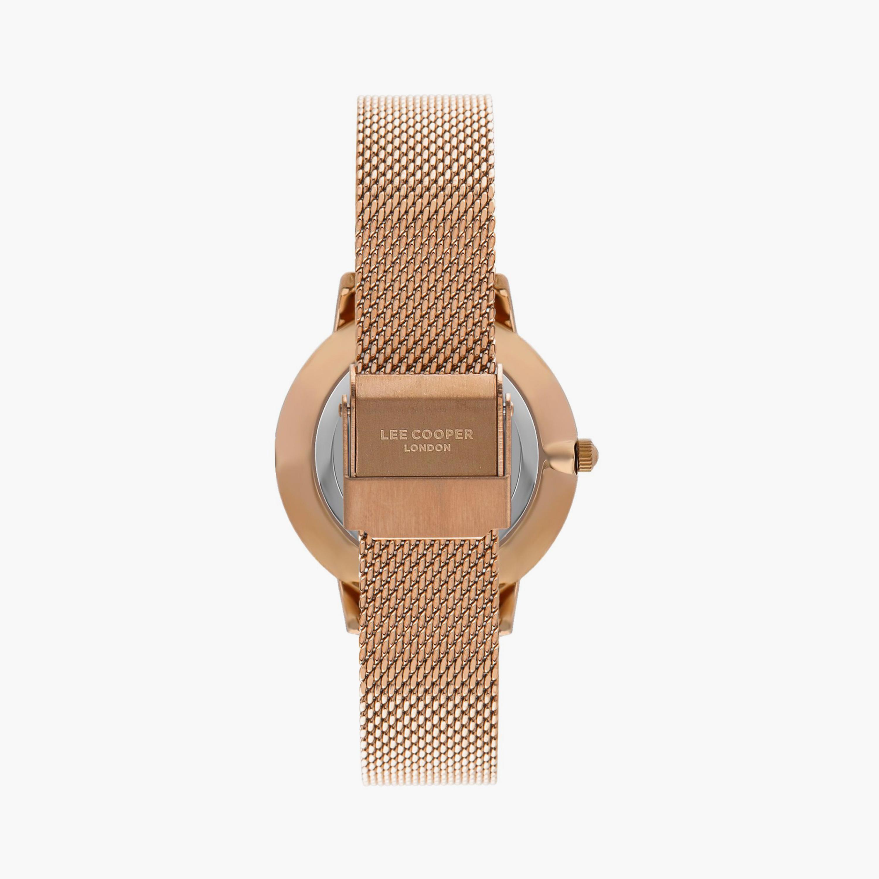 لي كوبر  ساعة نسائية تناظرية شبكية روز جولد LC07875.420-women-watchesandjewellery-watches-image-3